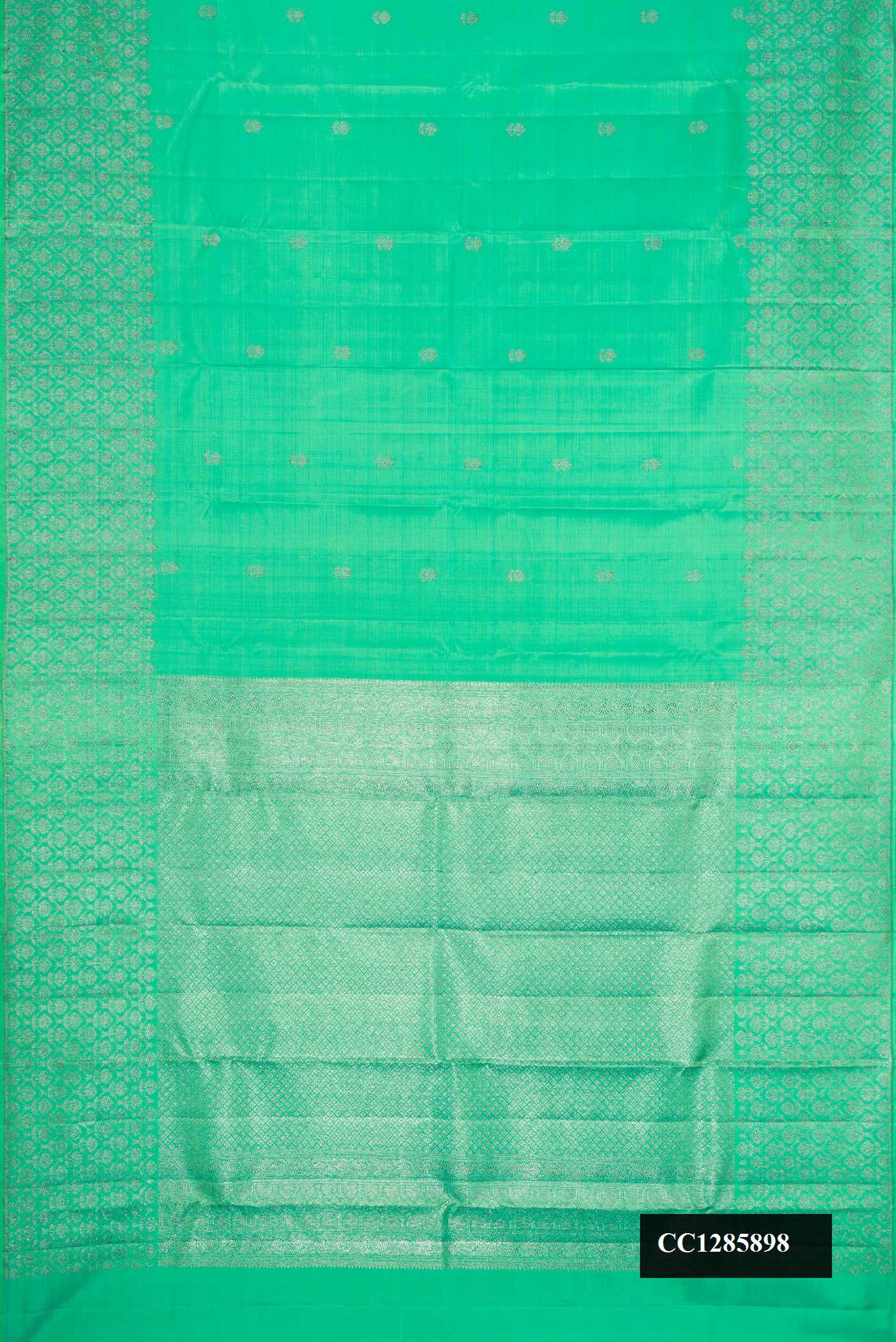 Parrot Green Dual Tone Kanchipuram Silk Saree