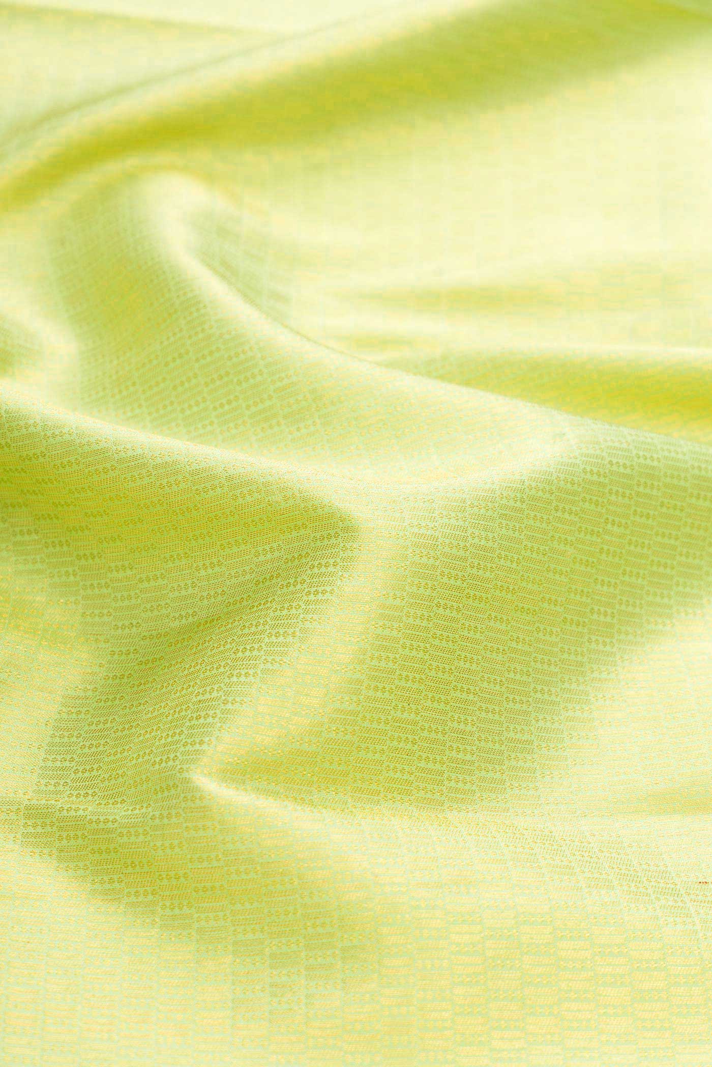 Lemon Yellow Kanchipuram Silk Saree - Image 2