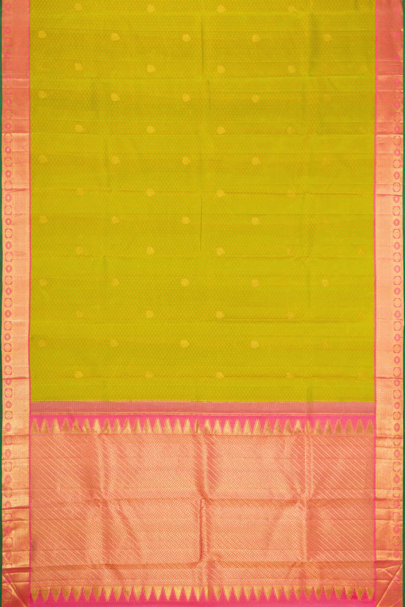 Parrot Green Kanjivaram Silk Saree - Image 6