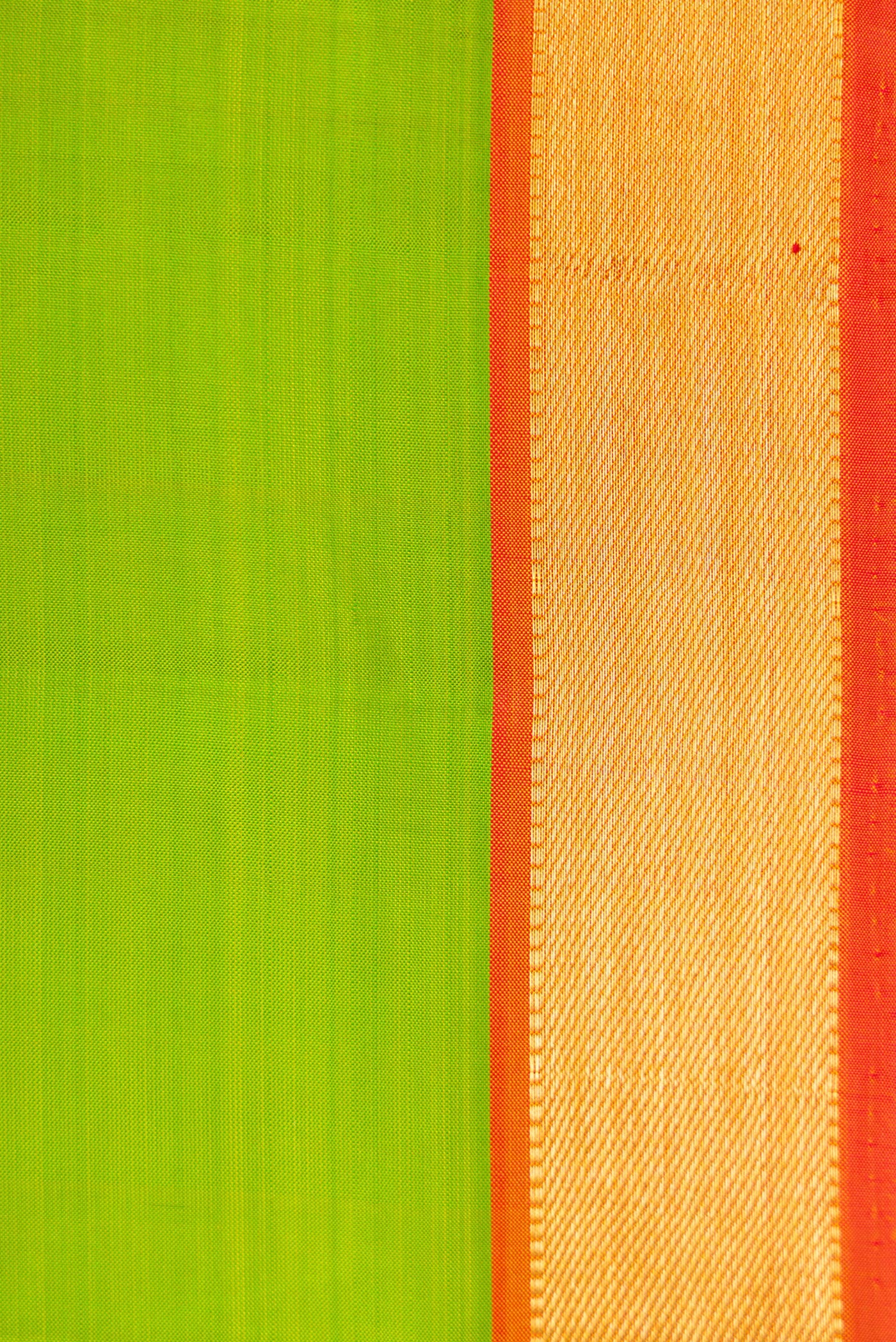 Parrot Green Kanjivaram Silk Saree - Image 3