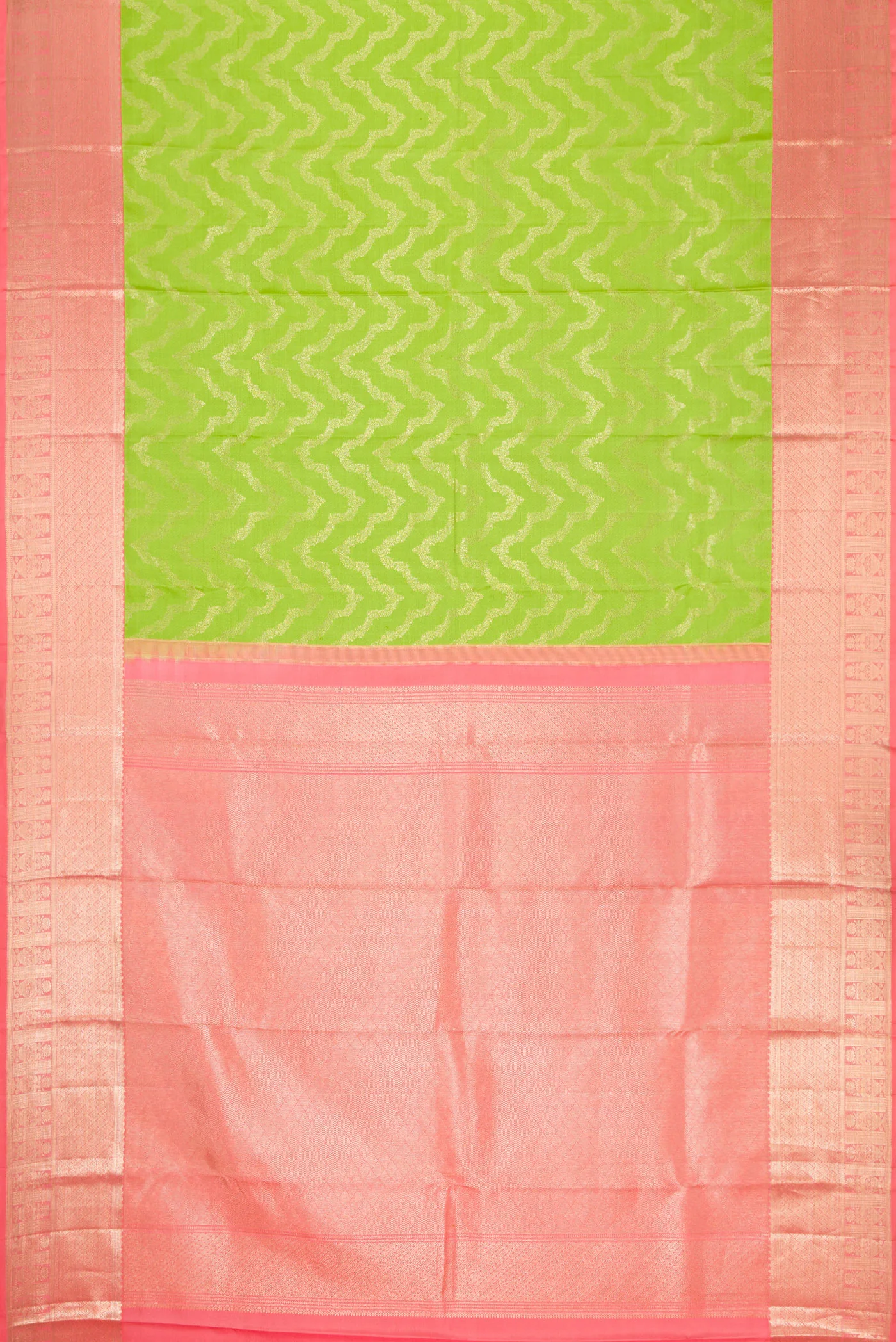 Parrot Green Kanjivaram Silk Saree - Image 6