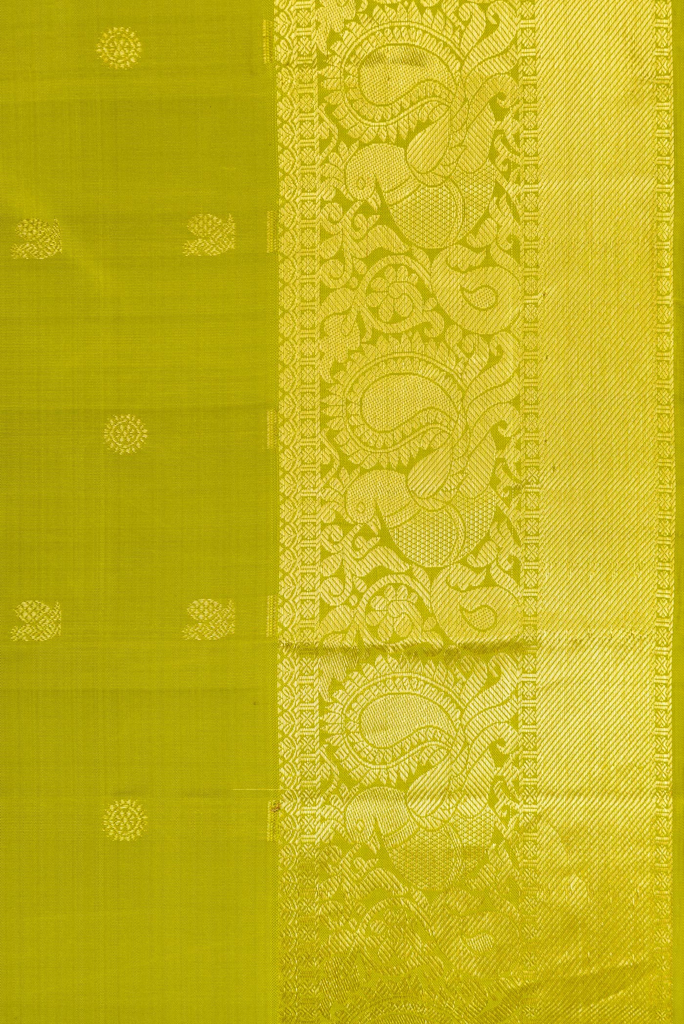 Parrot Green Kanjivaram Silk Saree - Image 3