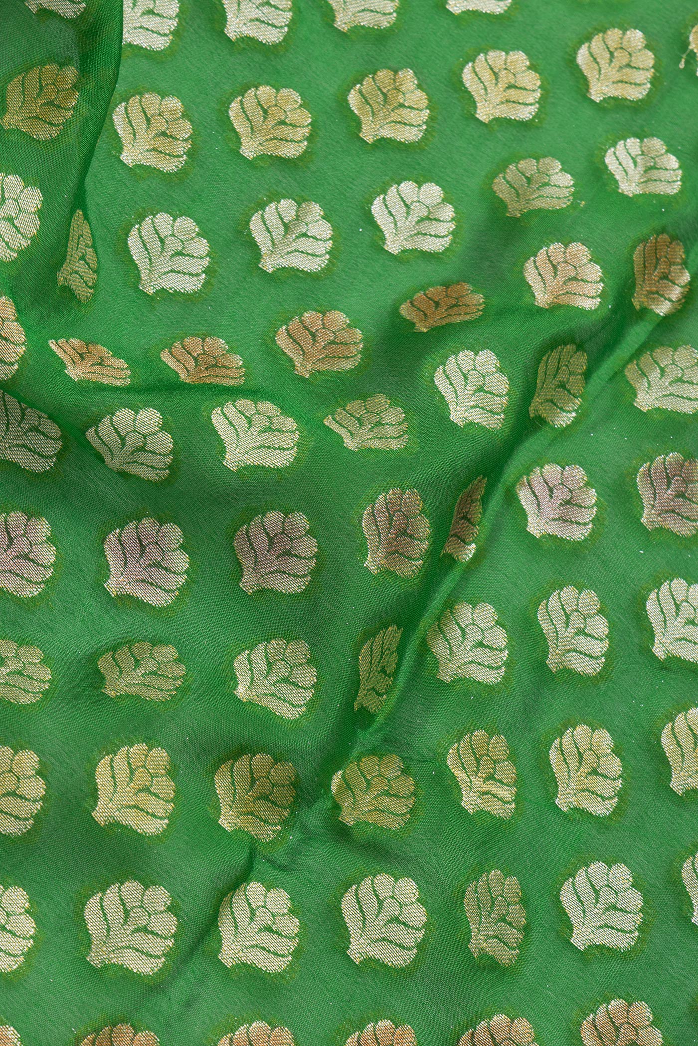 Green Banarasi Georgette Saree - Image 2