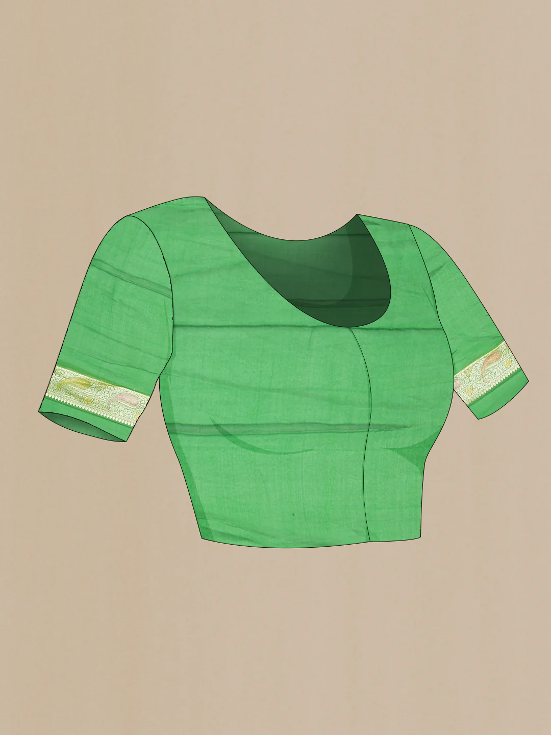 Green Banarasi Georgette Saree - Image 4