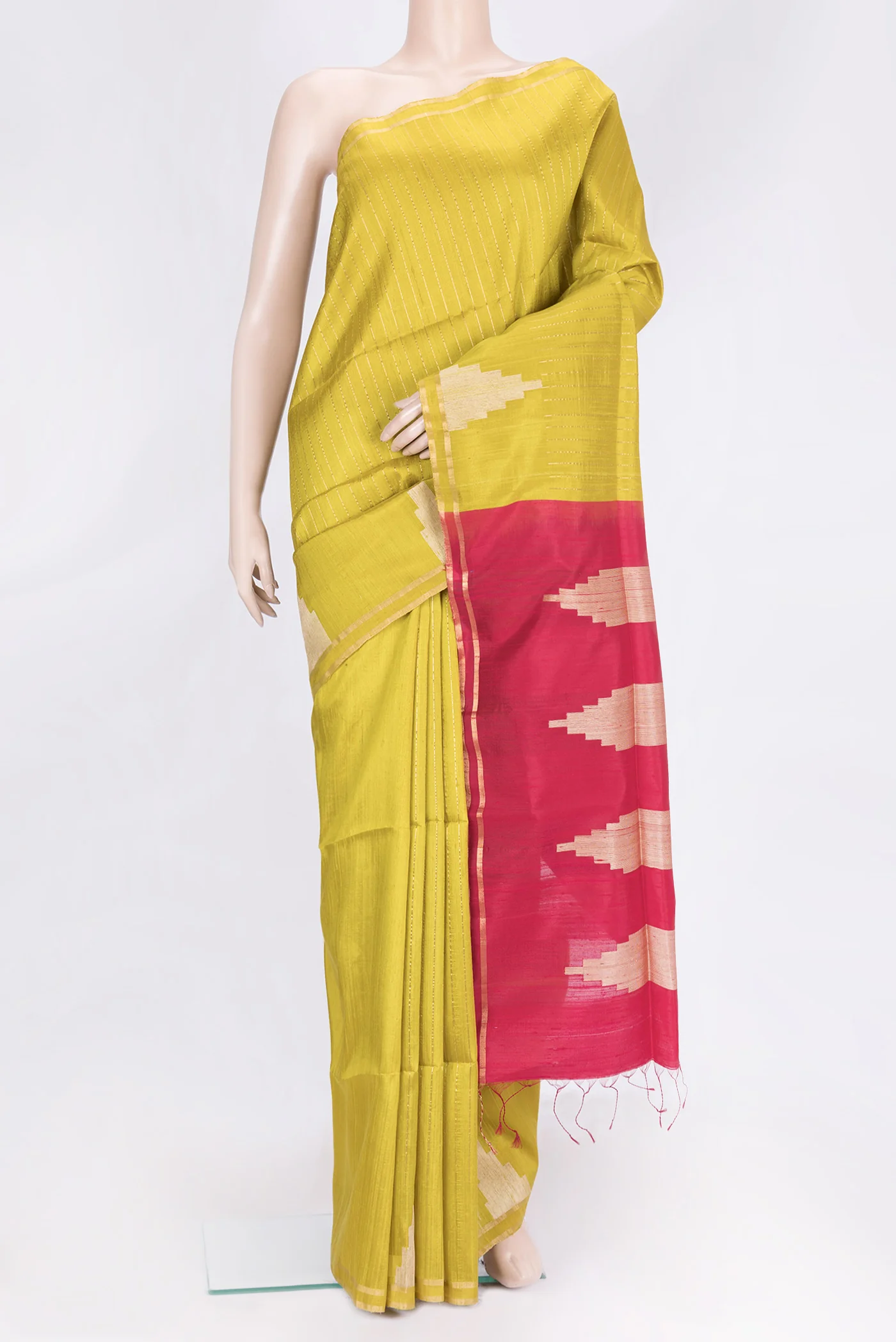 Green Raw Silk Saree