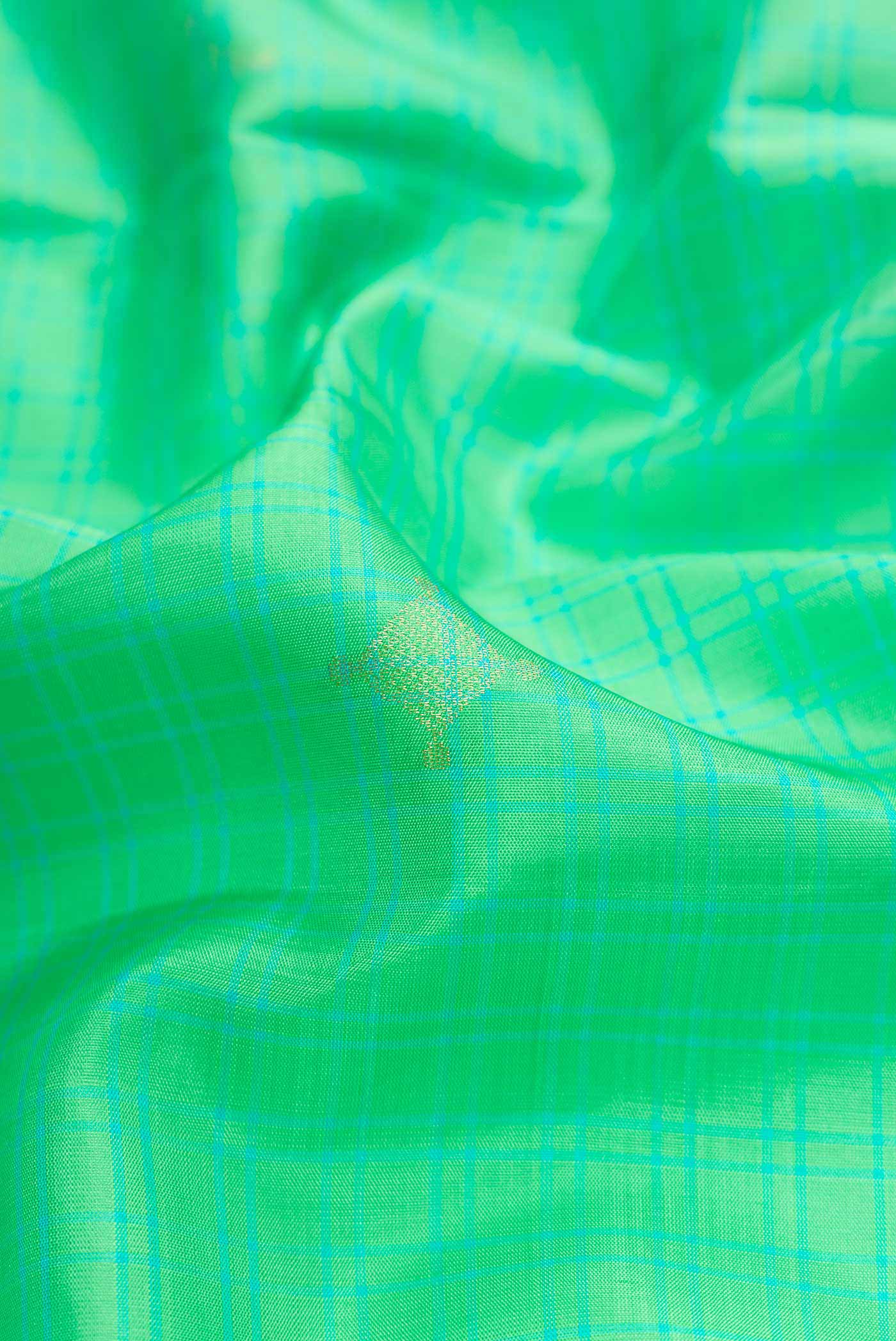 Sea Green Soft Silk Saree - Image 2