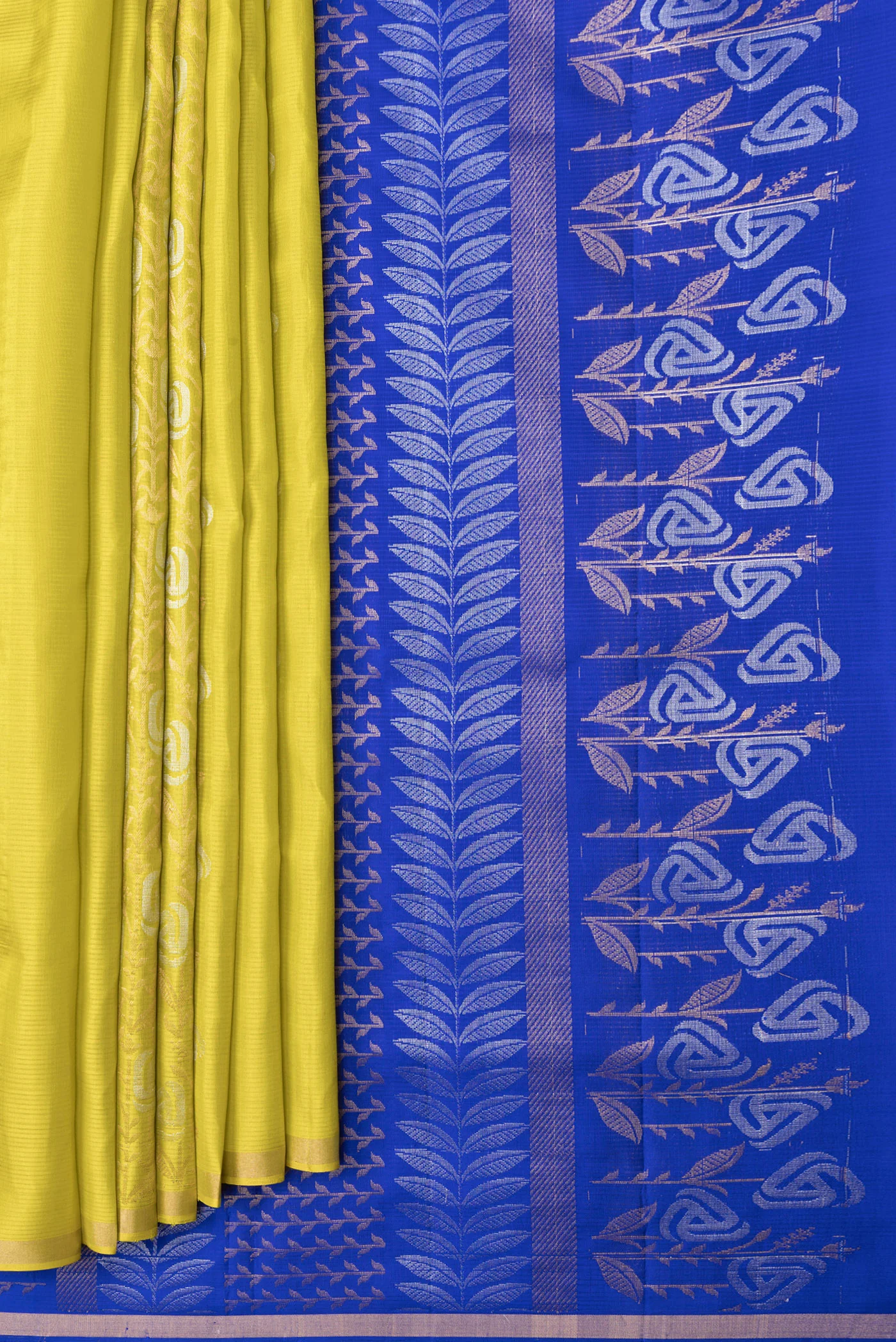 Lemon Yellow Soft Silk Saree - Image 4