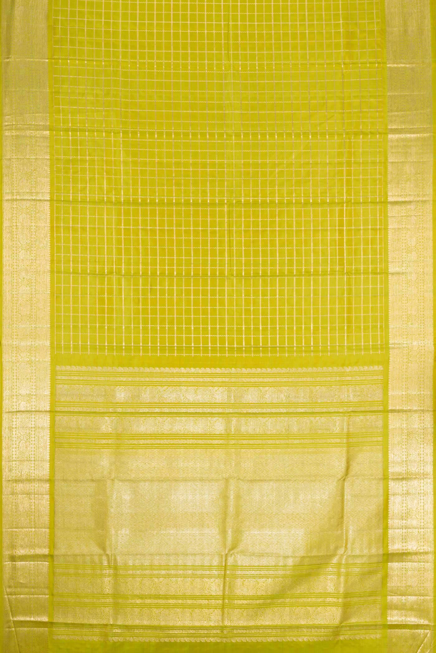 Parrot Green Kanchipuram Silk Saree - Image 6