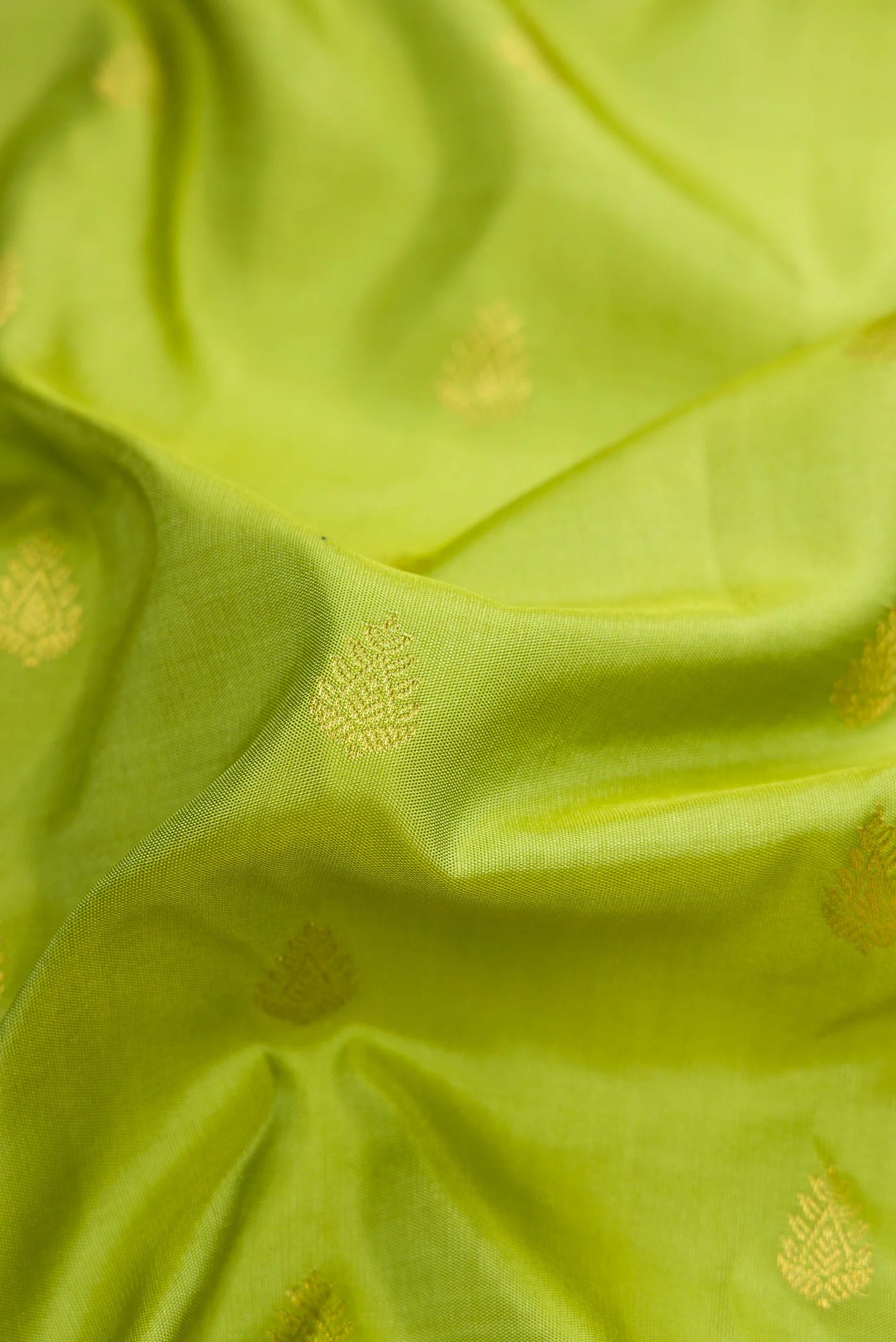 Parrot Green Gadwal Silk Saree - Image 2