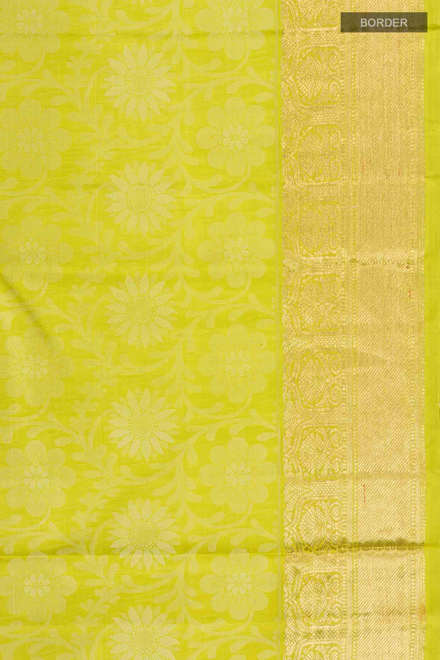 Parrot Green Kanjivaram Silk Saree - Image 2
