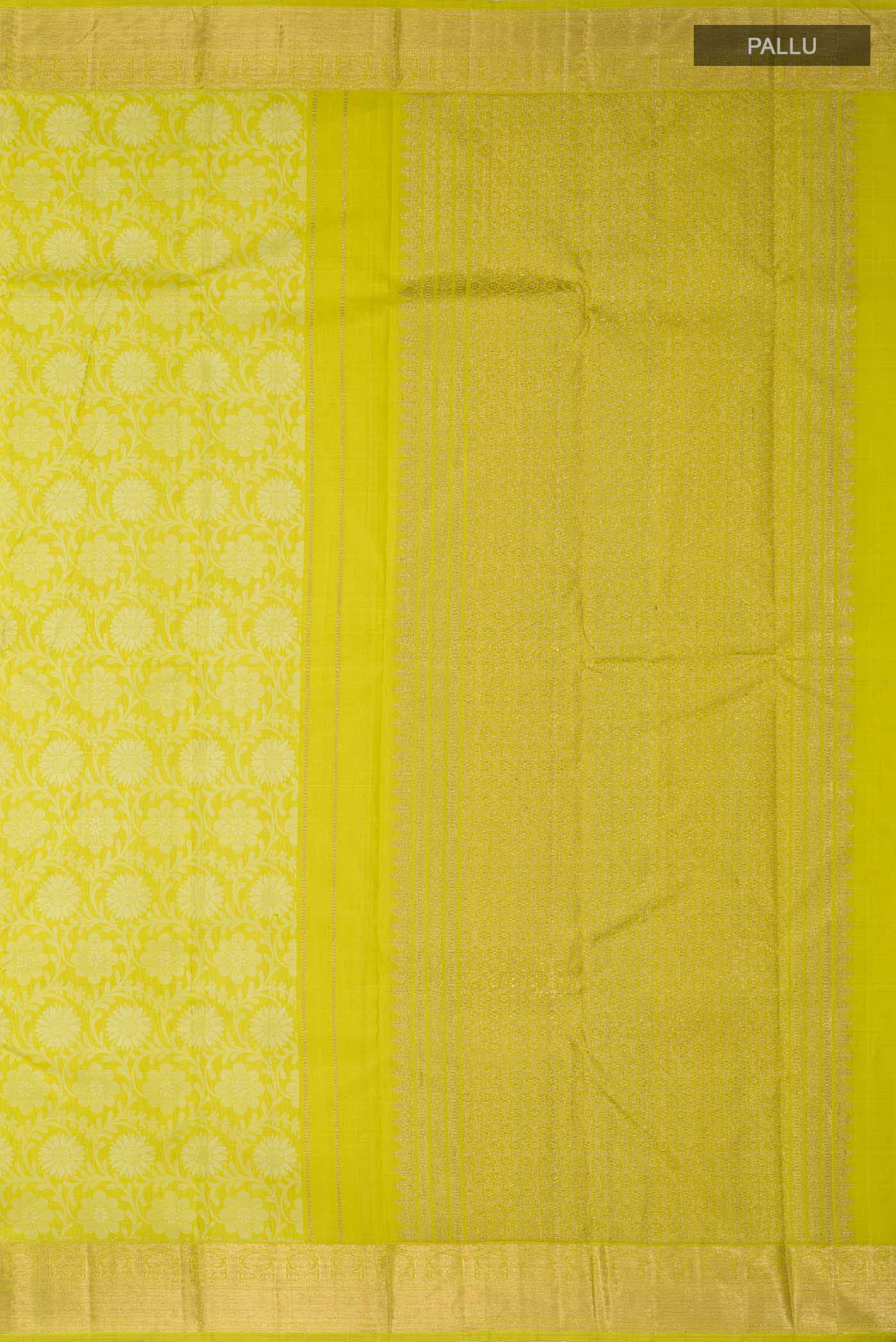 Parrot Green Kanjivaram Silk Saree - Image 6