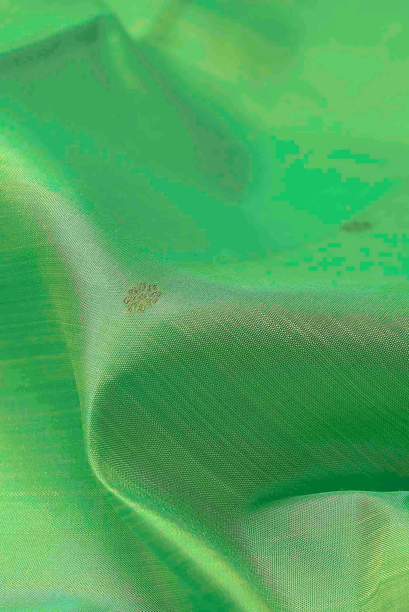 Parrot Green Kanchipuram Silk Saree - Image 3
