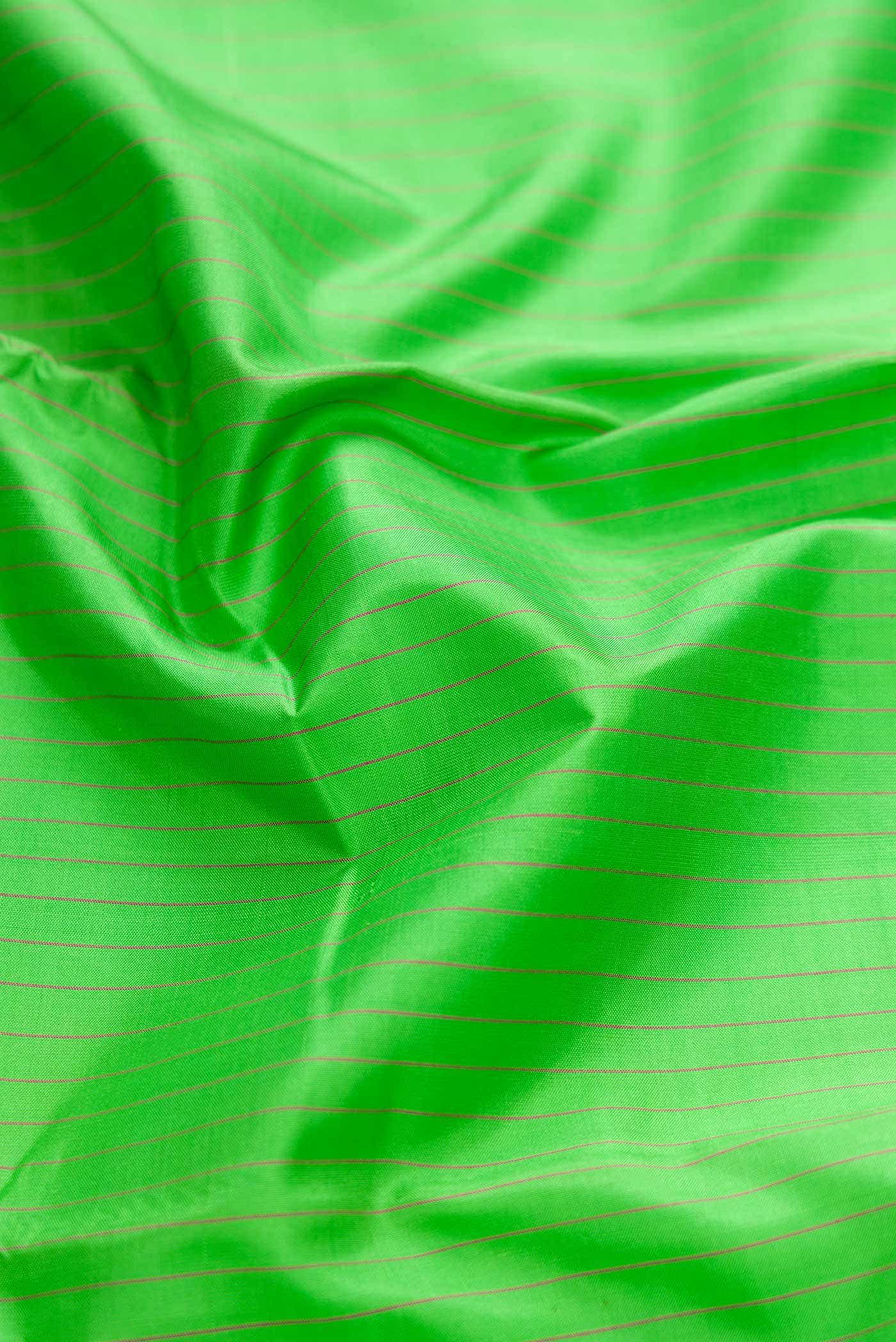 Parrot Green Kanchipuram Silk Saree - Image 3