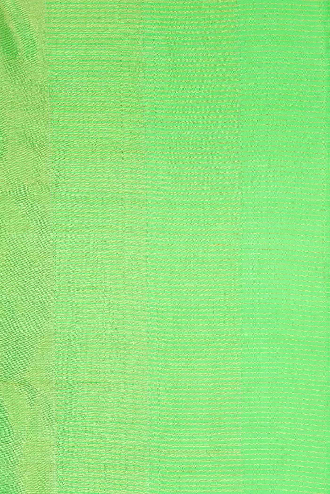 Parrot Green Kanchipuram Silk Saree - Image 13