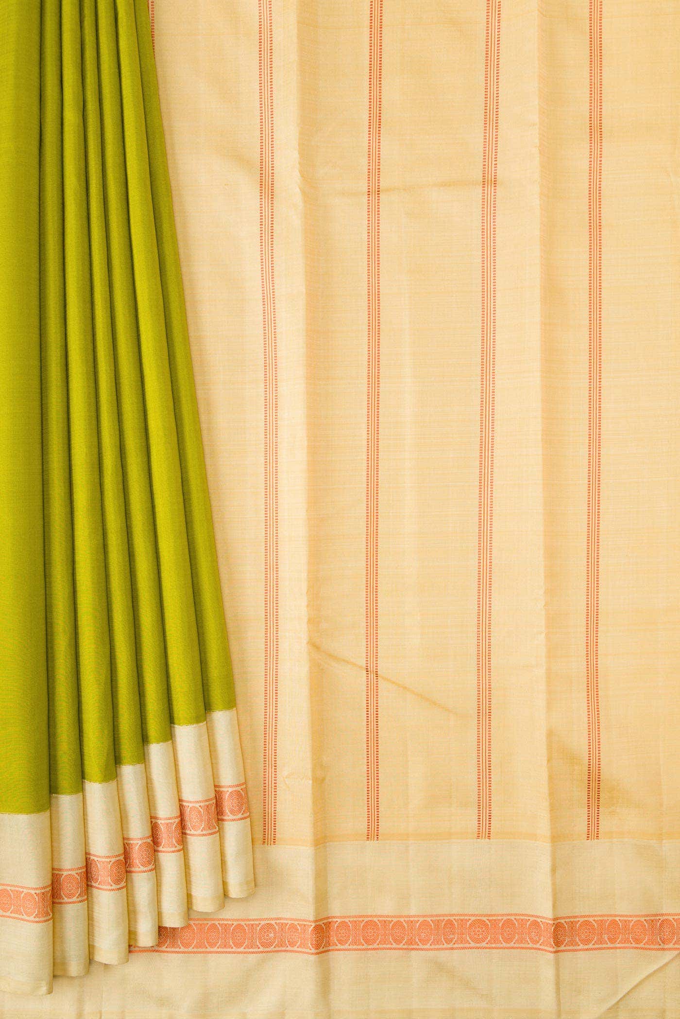 Parrot Green Kanchipuram Silk Saree - Image 2