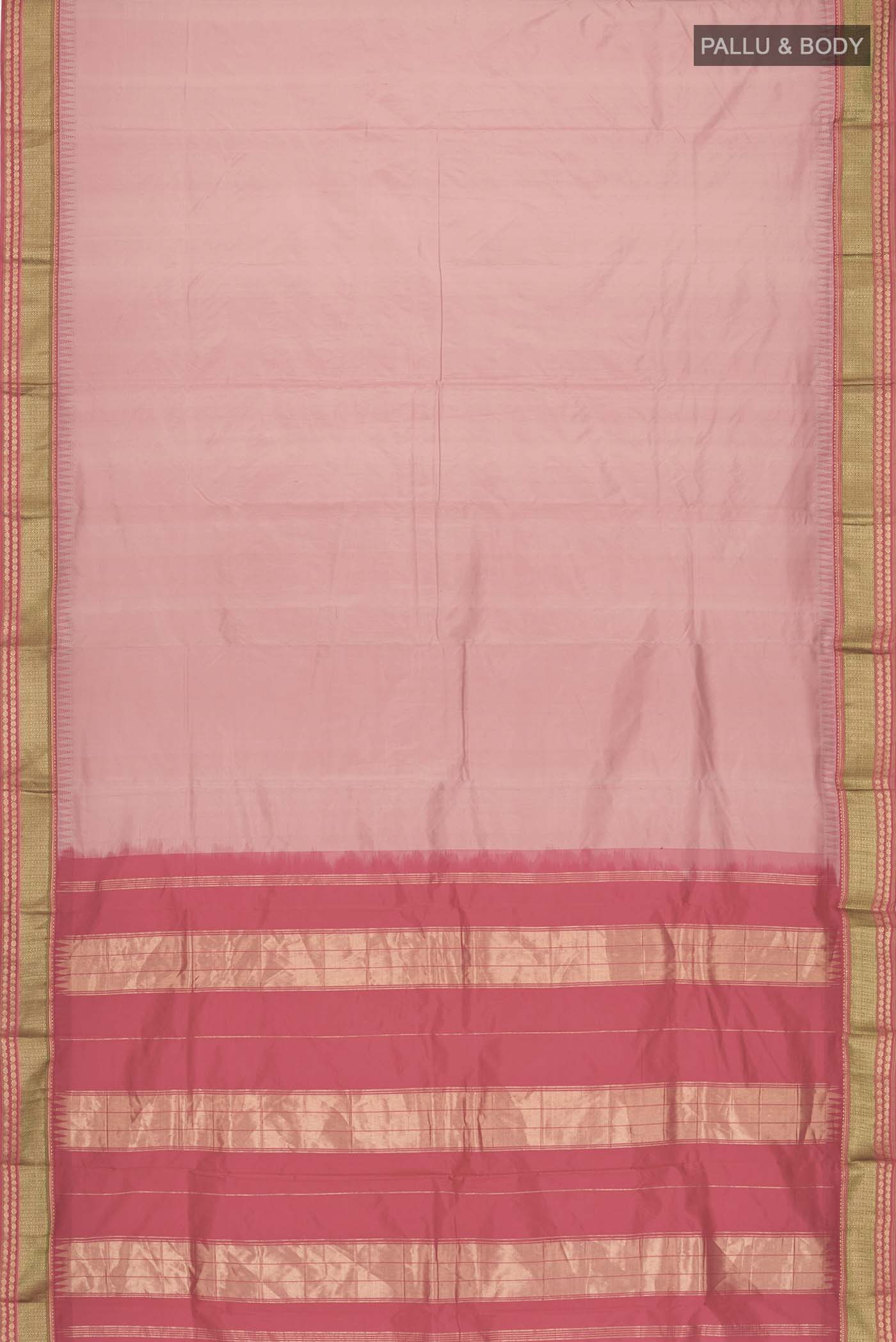 Peach Bangalore Silk Saree - Image 5