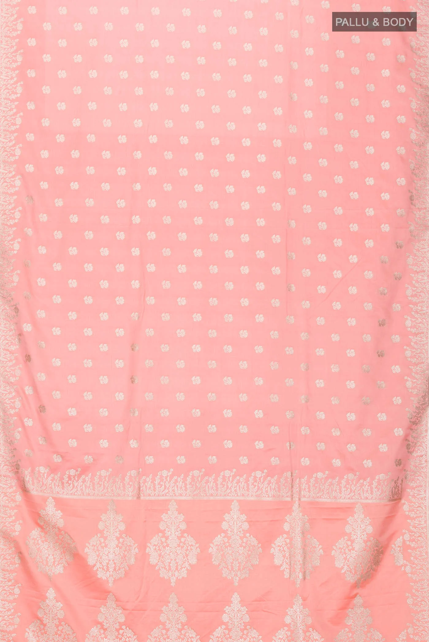Peach Blended Banarasi Silk Saree - Image 3