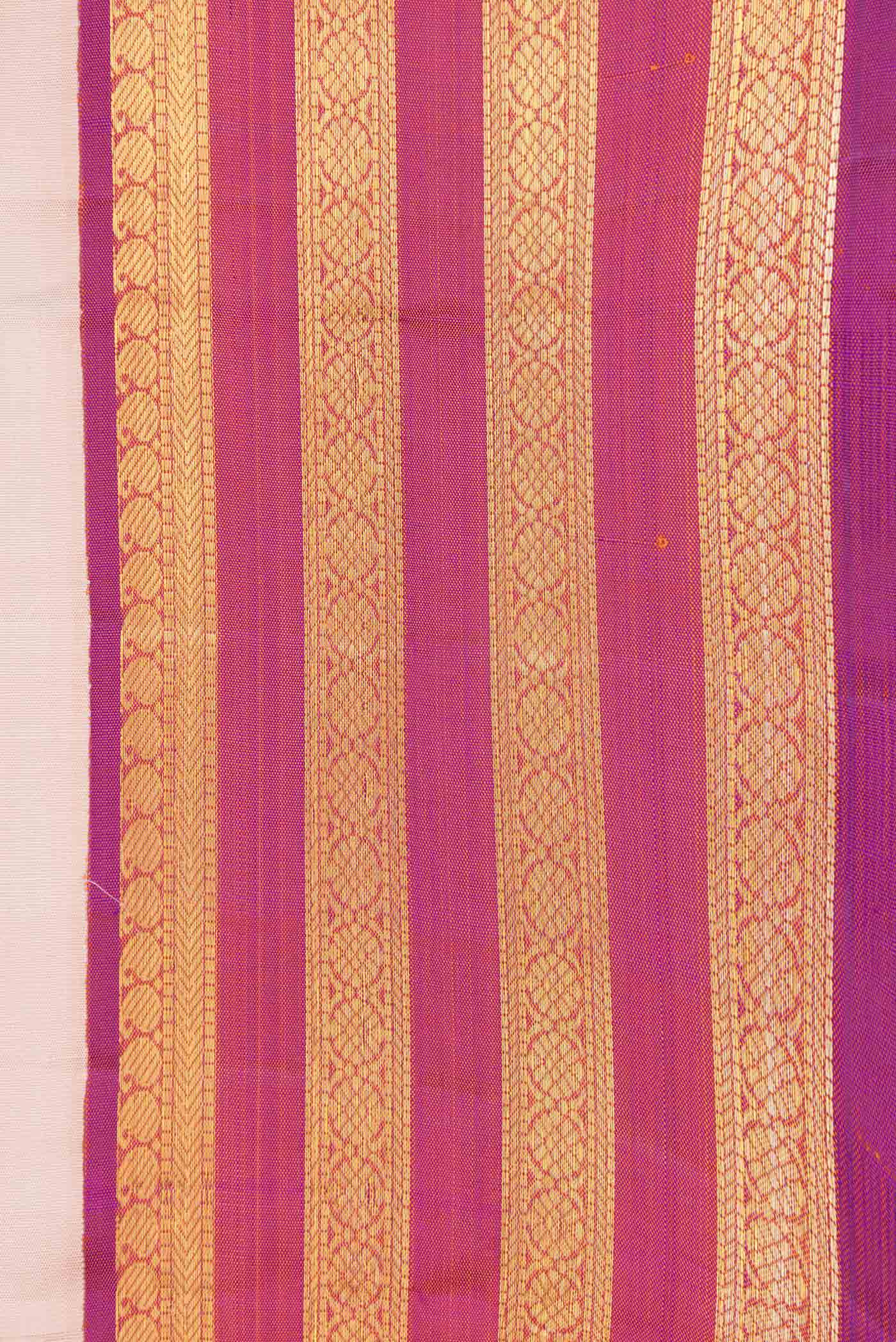 Peach Dual Tone Kanjivaram Saree - Image 3
