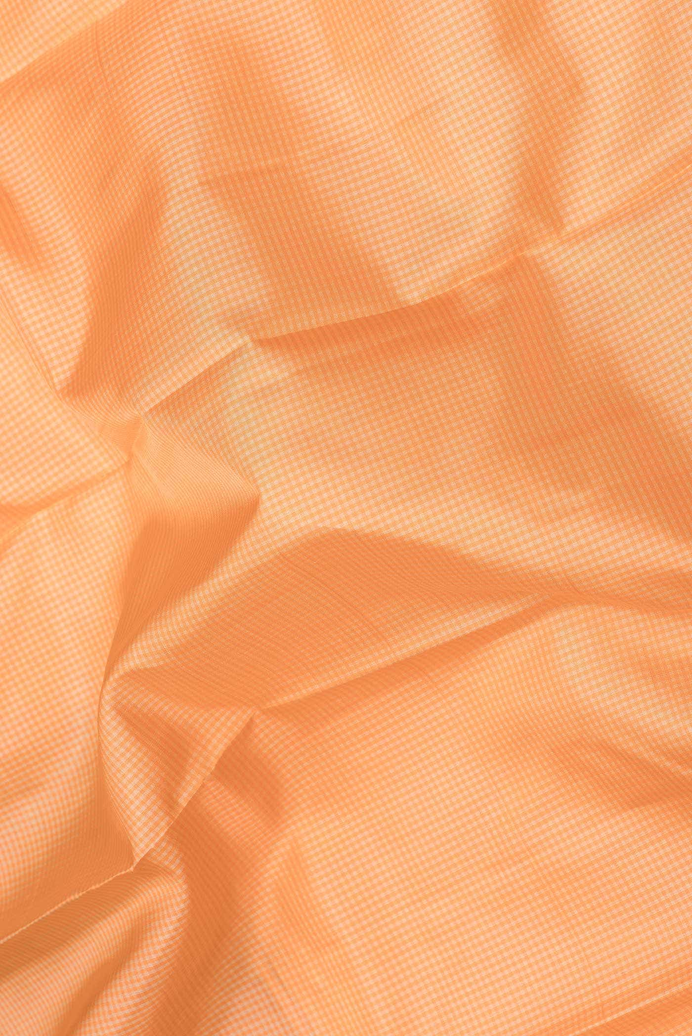Pure Silk Pure Zari Peach Dual Tone Kanjivaram Saree - Image 3