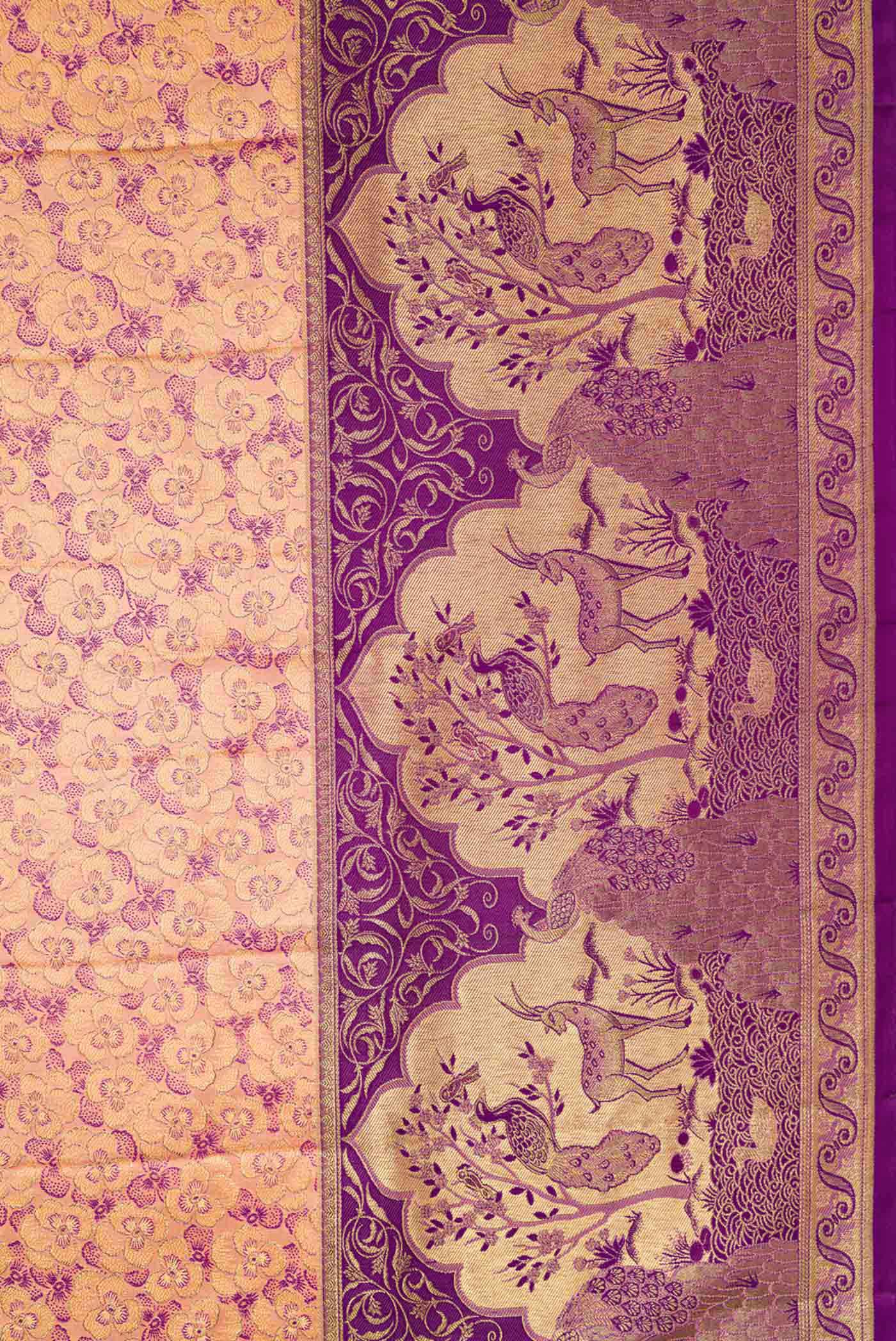 Peach Kanjivaram Silk Saree - Image 3