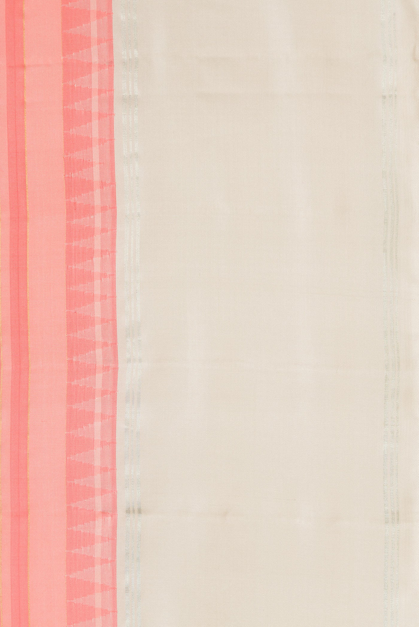 Pure Silk Pure Zari Coral Kanjivaram Saree - Image 3