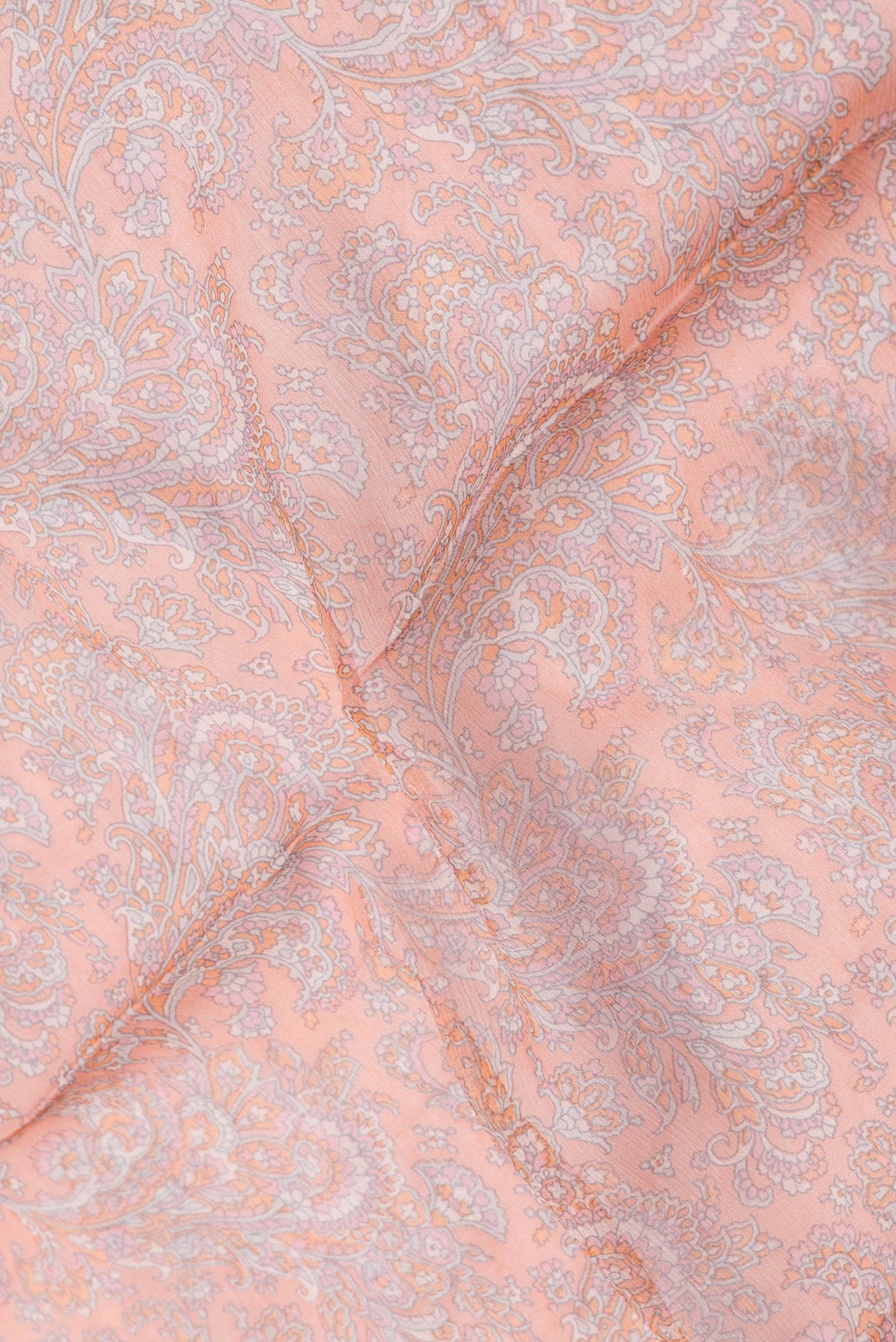 Peach Mysore Chiffon Saree - Image 2