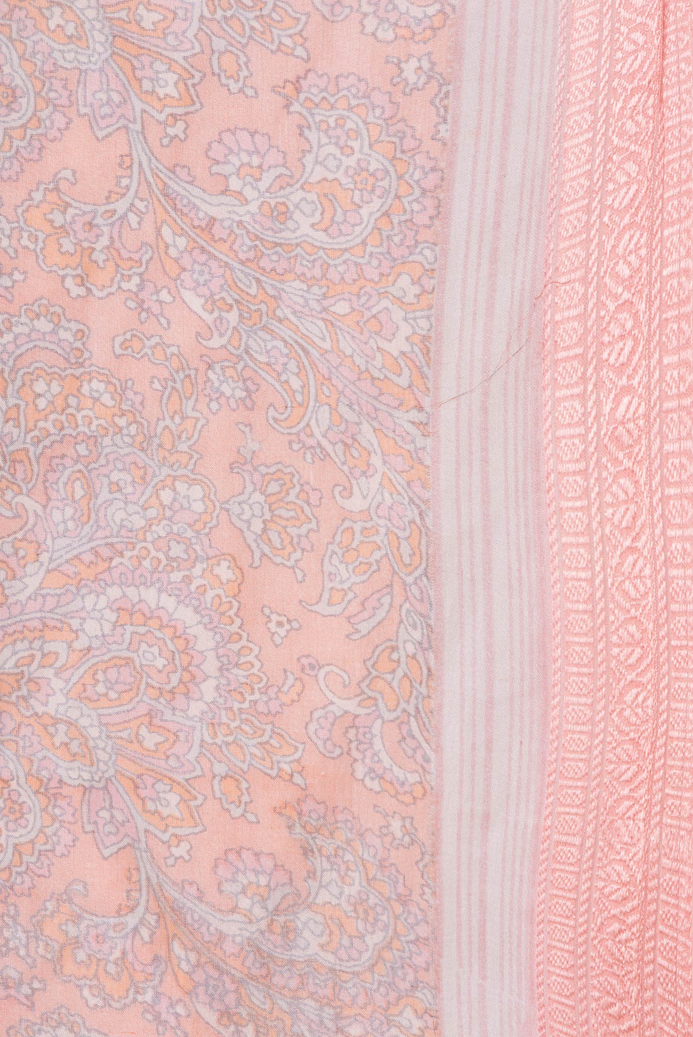 Peach Mysore Chiffon Saree - Image 3
