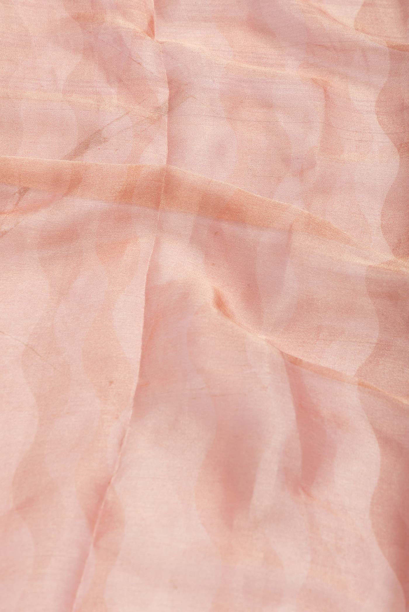 Peach Dual Tone Mysore Georgette Saree - Image 2