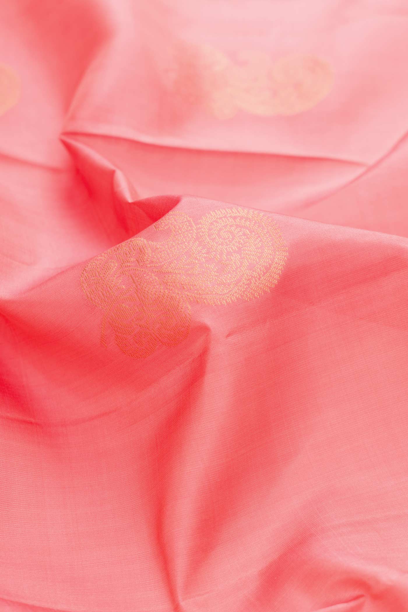 Peach Dual Tone Soft Silk Saree - Image 2