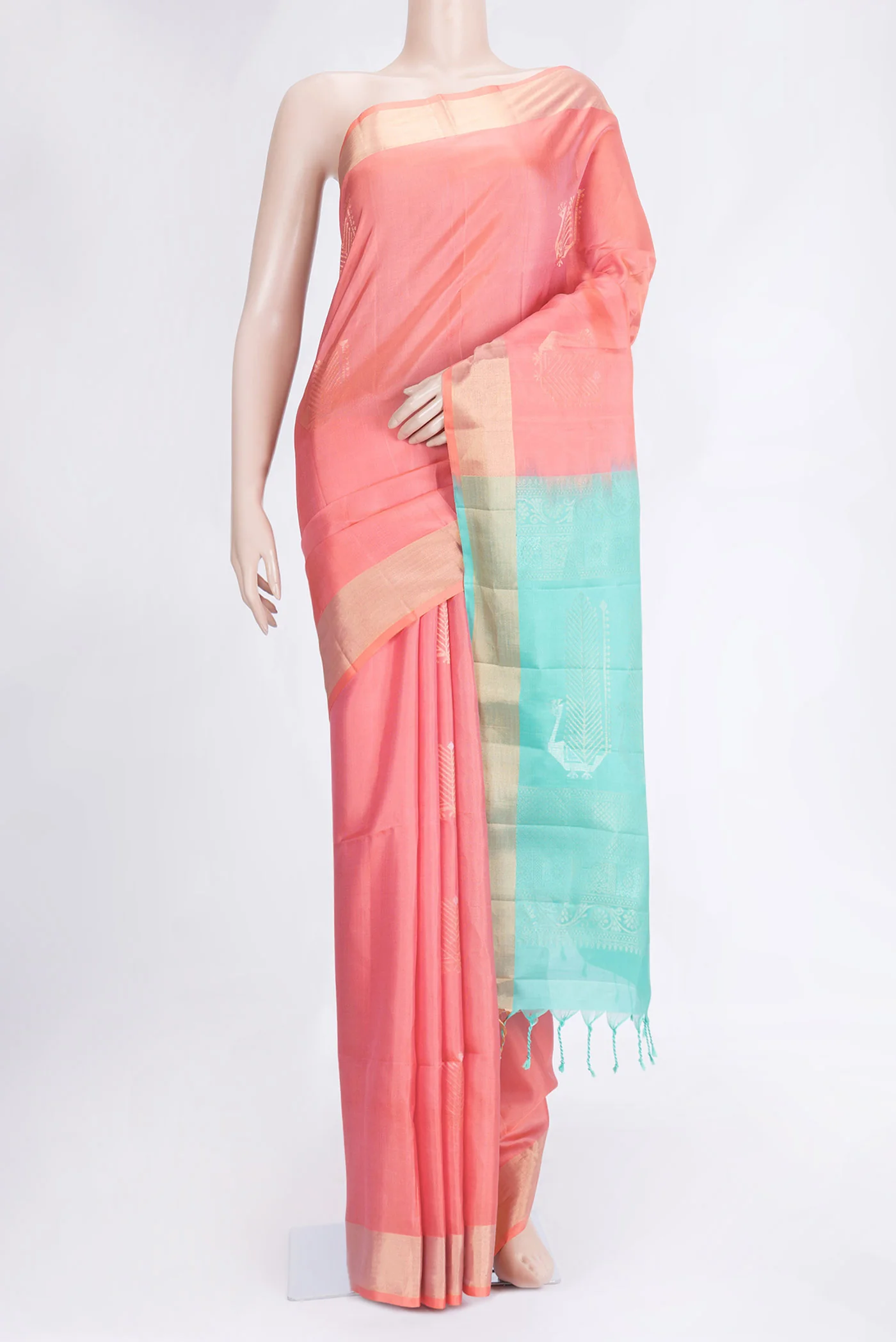 Coral Soft Silk Saree