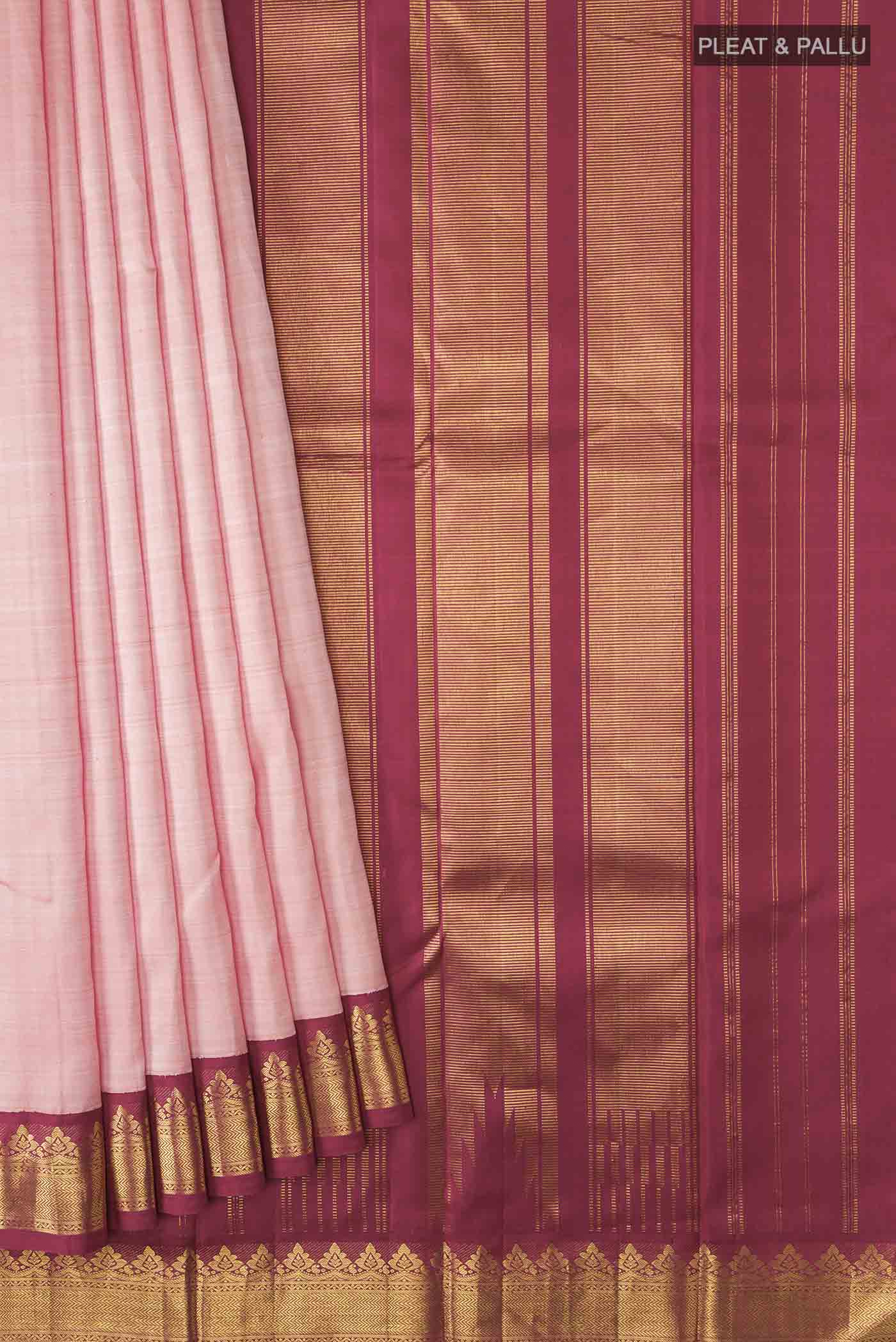 Peach Kanjivaram Silk Saree - Image 4