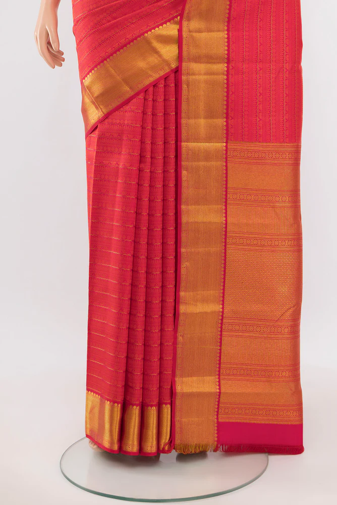 Multi Color Kanchipuram Silk Saree - Image 3