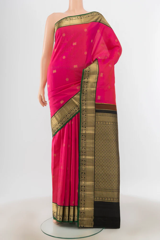 Pink Kanchipuram Silk Saree