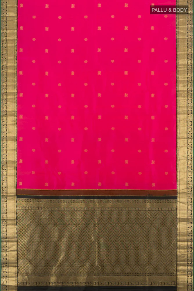Pink Kanchipuram Silk Saree - Image 5