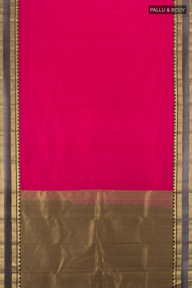 Pink Kanchipuram Silk Saree - Image 5