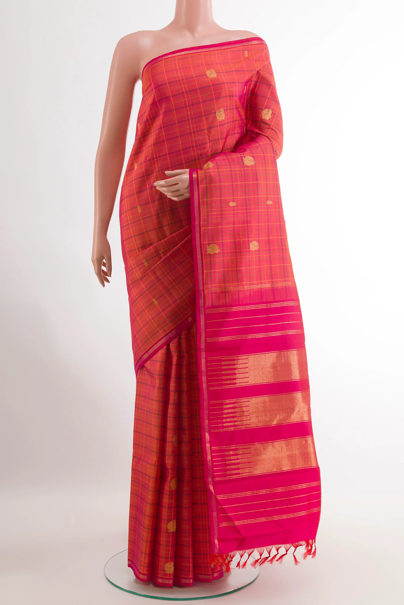 Multi Color Kanjivaram Silk Saree