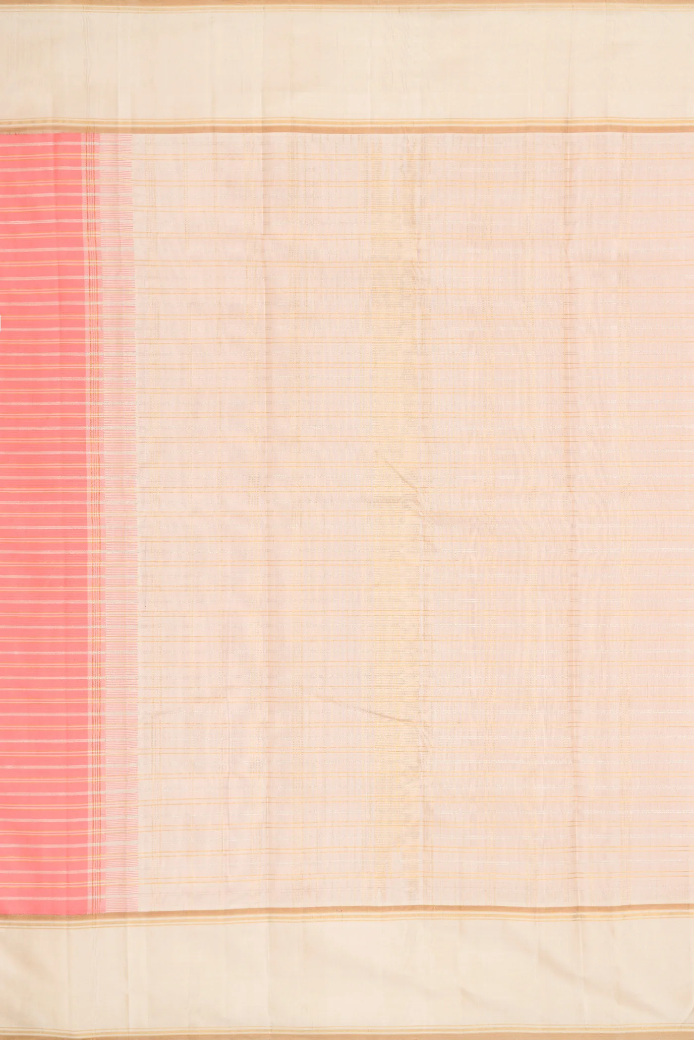 Pure Silk Pure Zari Peach Kanjivaram Saree - Image 7
