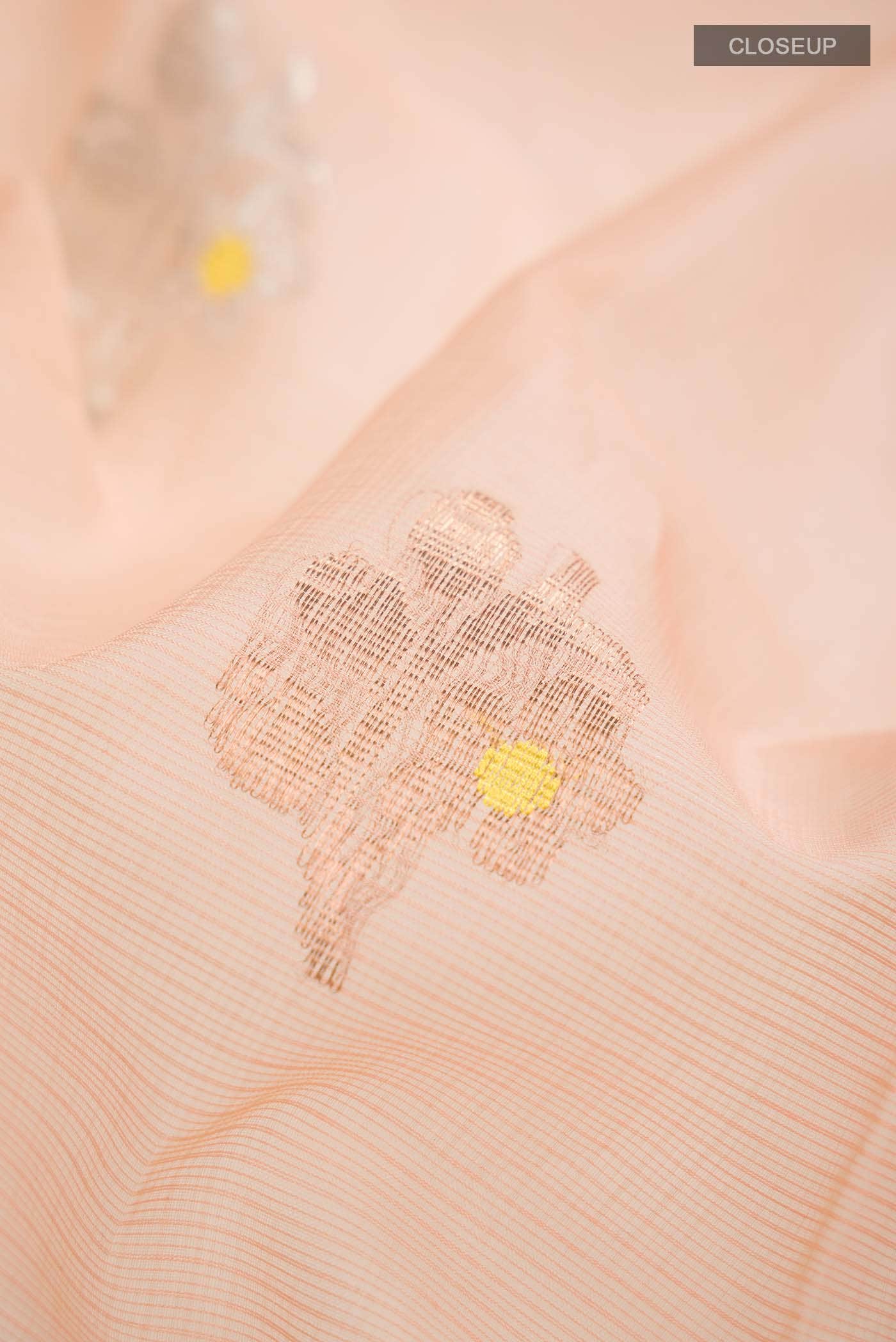 Peach Kota Silk Saree - Image 3