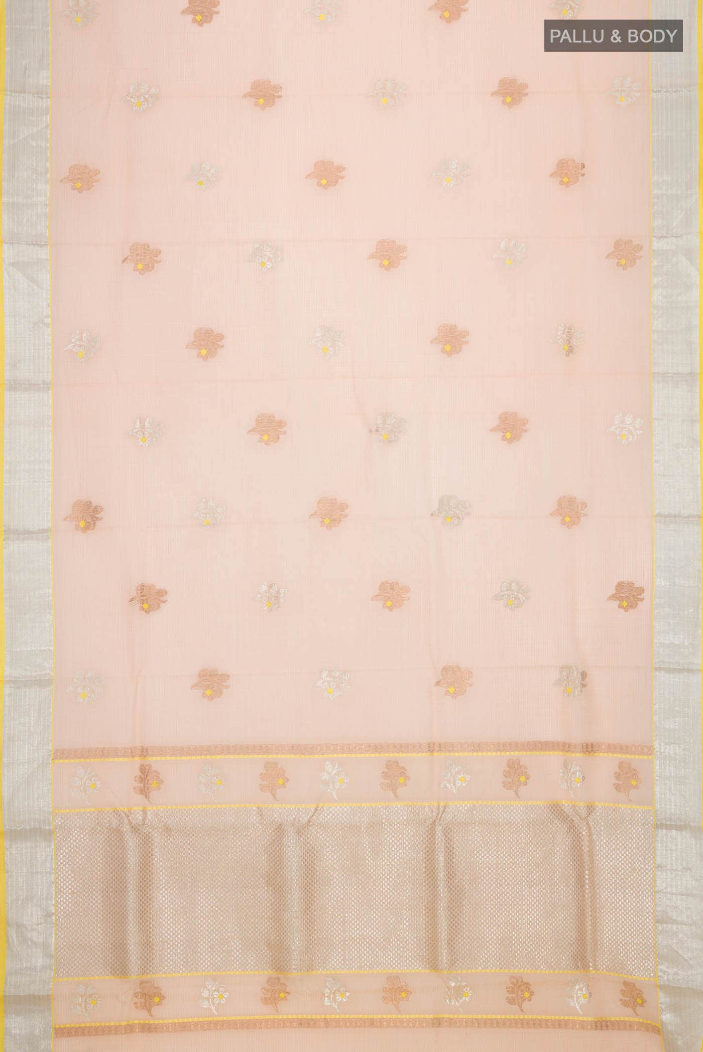 Peach Kota Silk Saree - Image 4