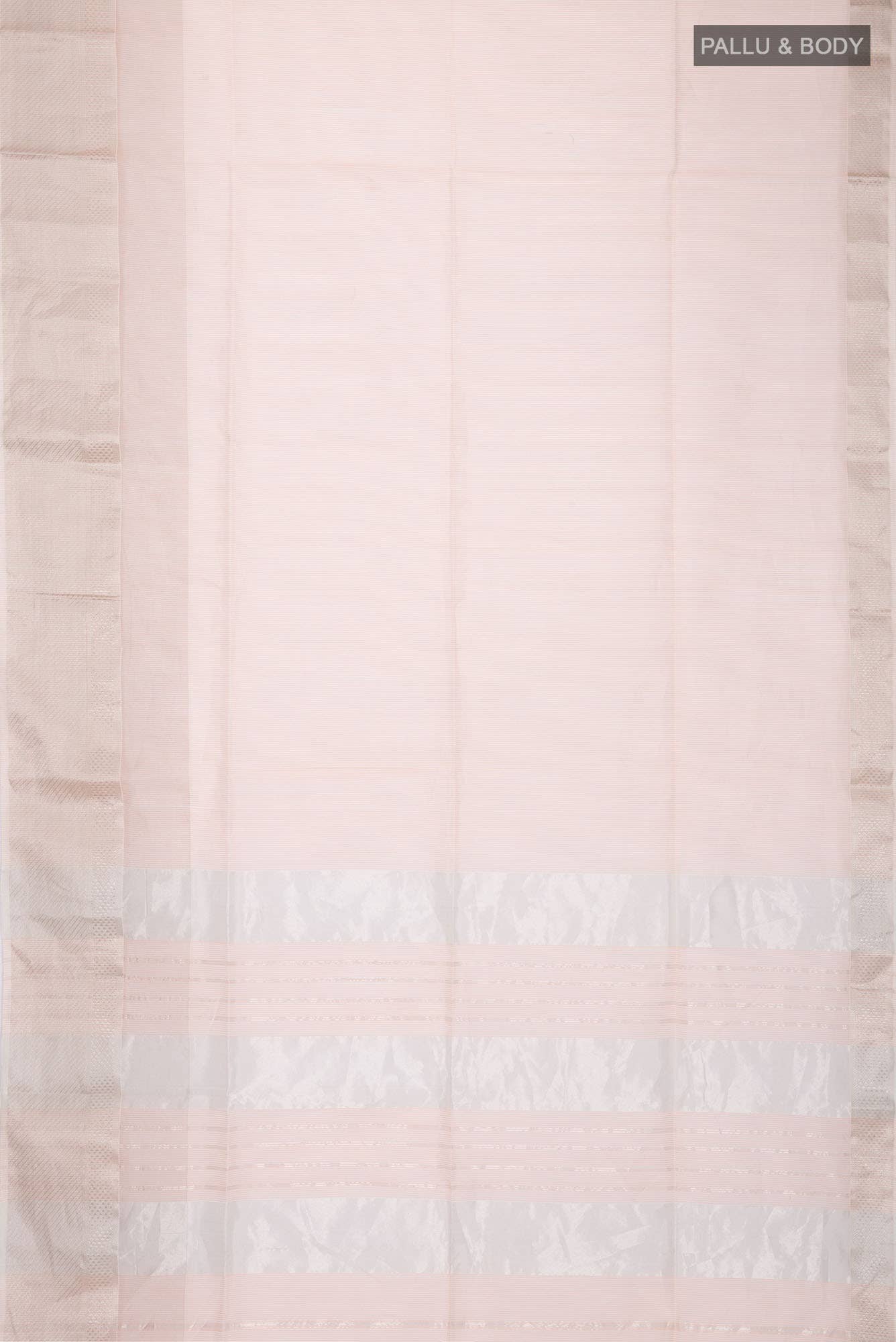 Peach Maheshwari Silk Cotton Saree - Image 2