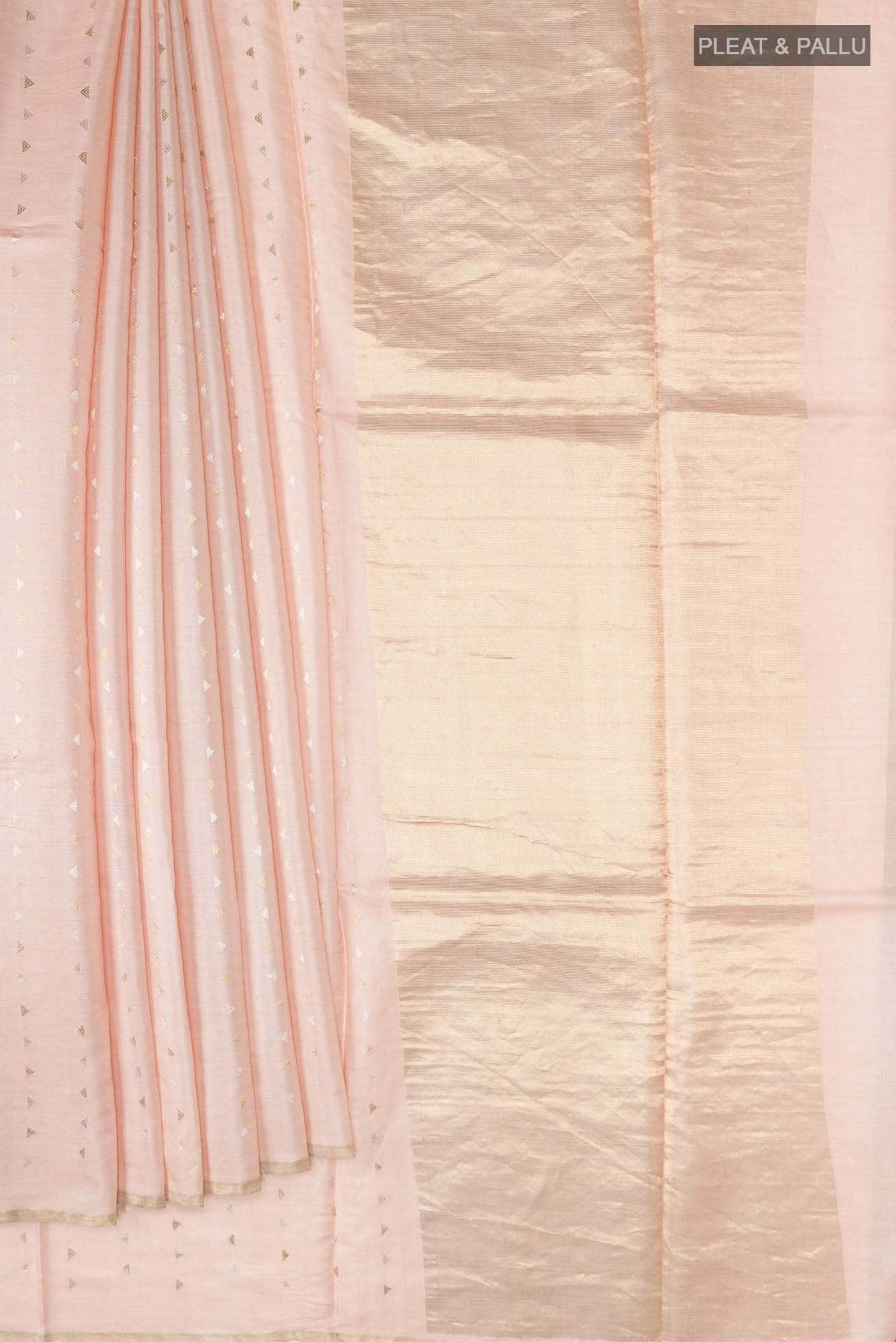 Peach MP Tussar Saree - Image 2