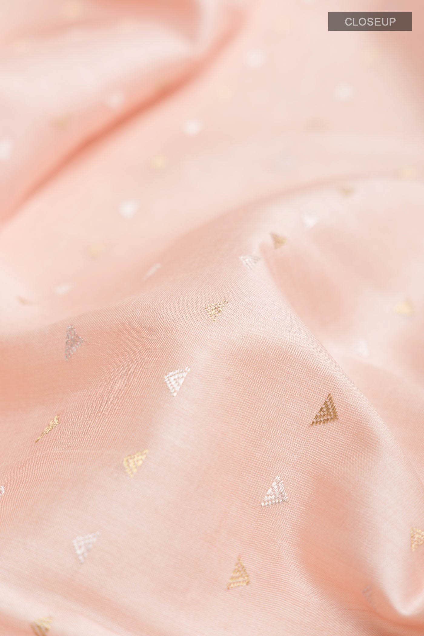 Peach MP Tussar Saree - Image 3