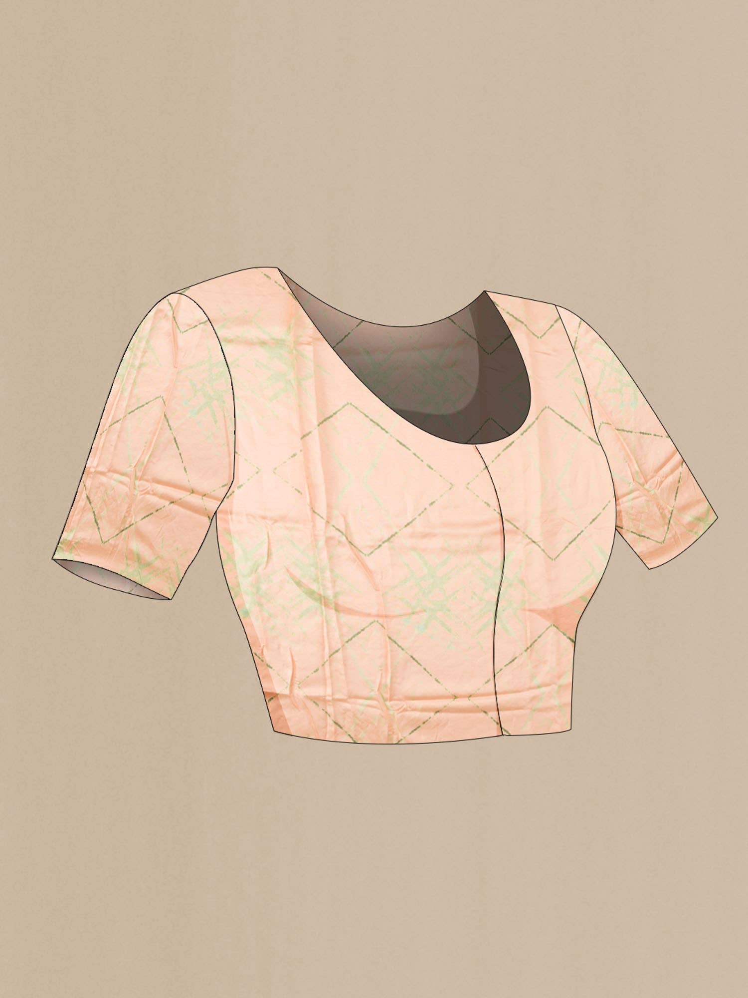 Peach Organza Silk Saree - Image 5