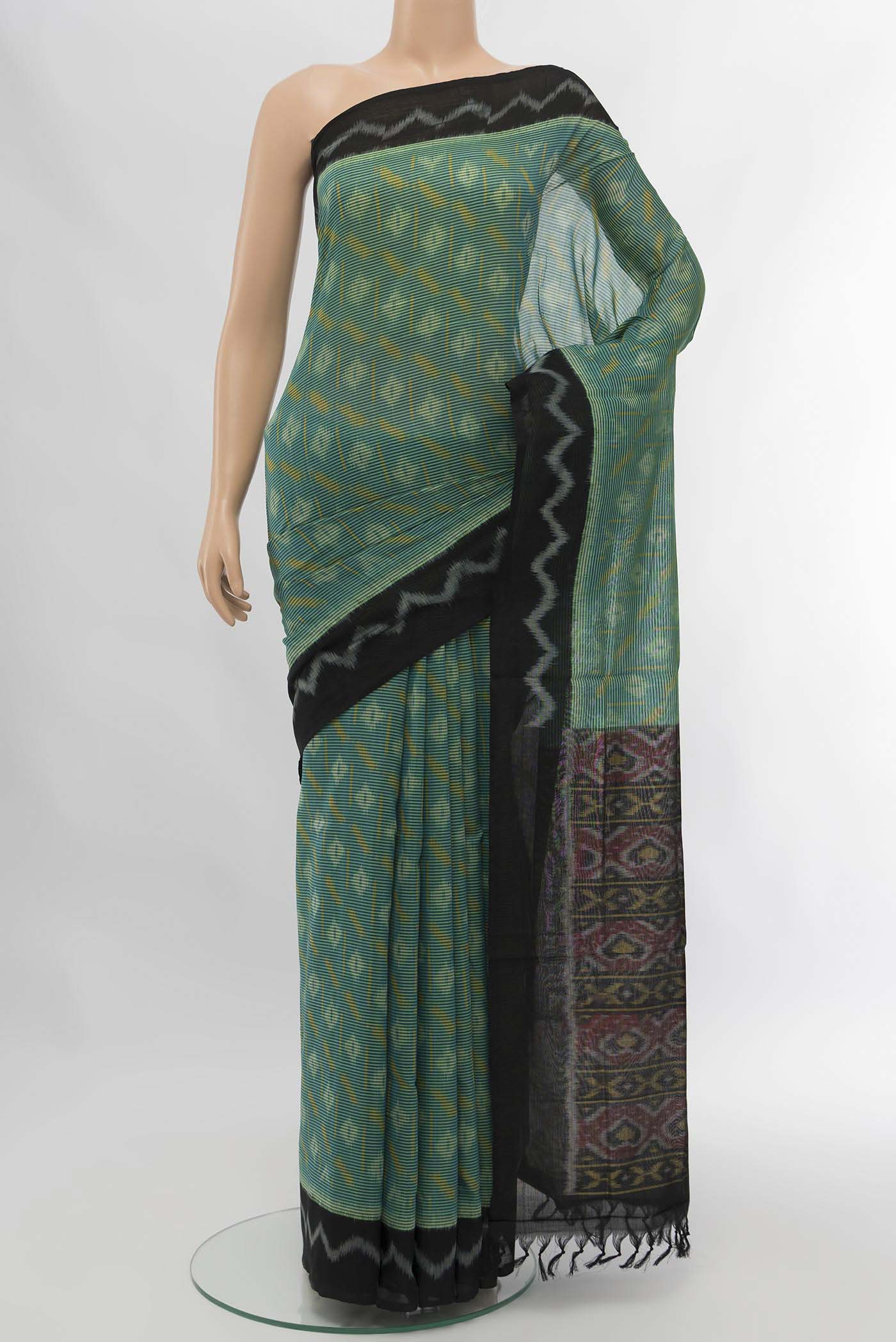 Blue Pochampally Cotton Saree
