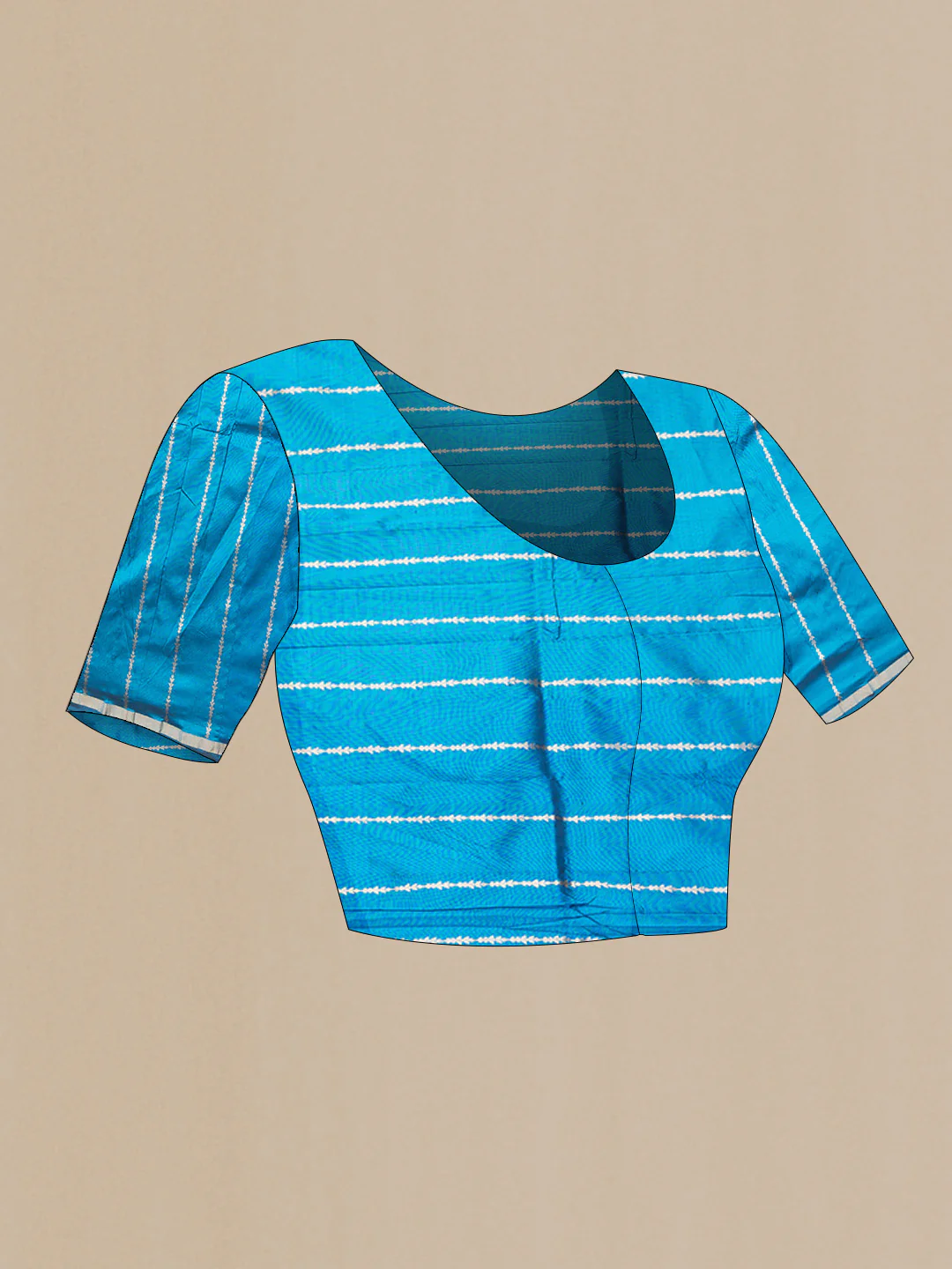 Blue Banarasi Katan Silk Saree - Image 4