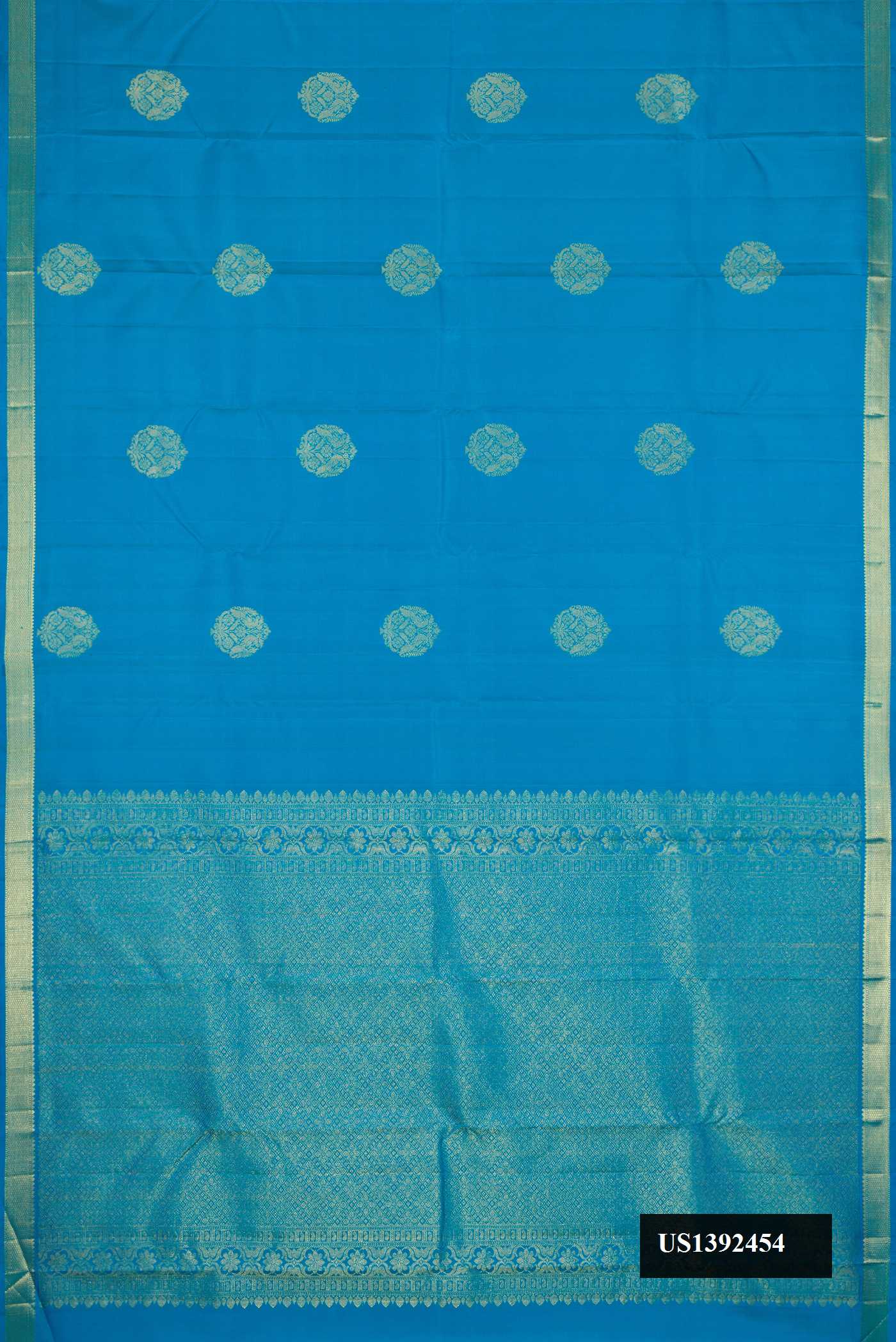 Peacock Blue Dual Tone Kanchipuram Silk Saree