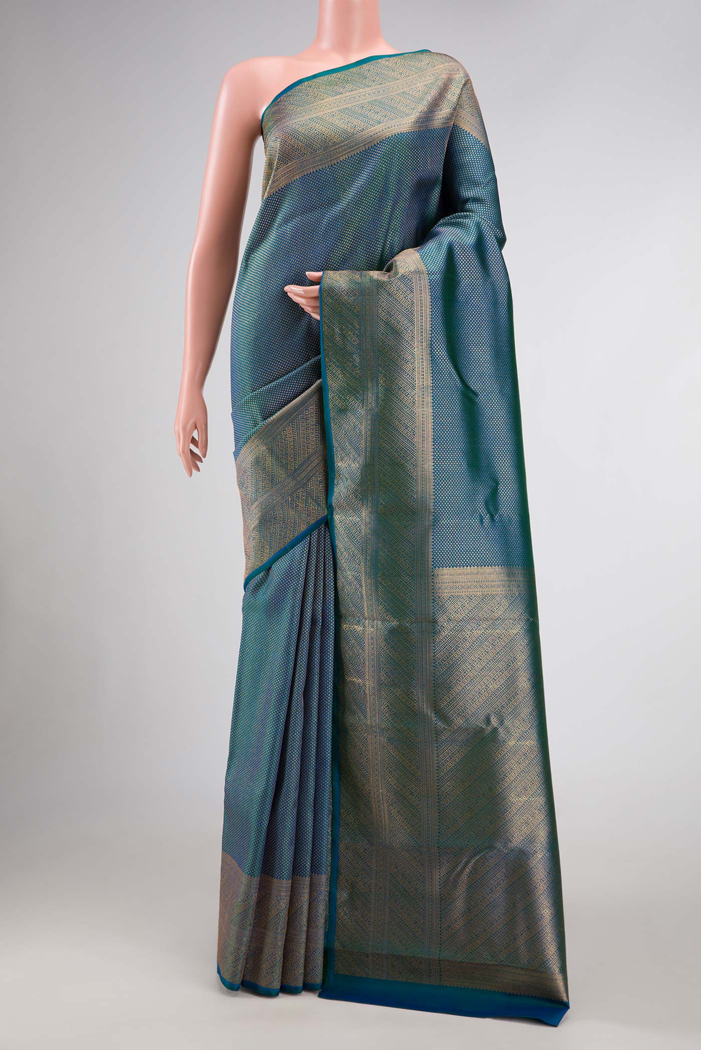 Blue Kanchipuram Silk Saree