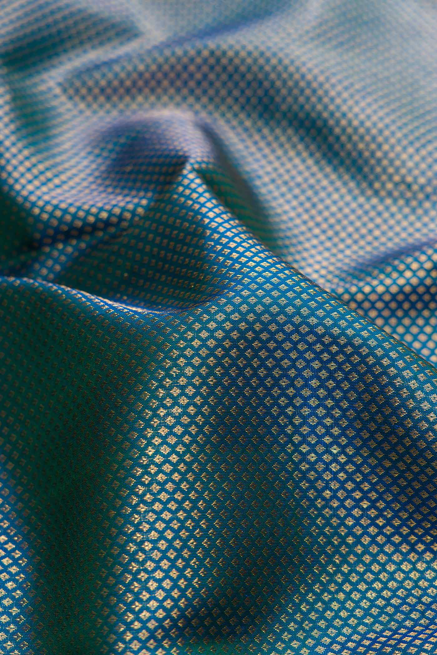 Blue Kanchipuram Silk Saree - Image 2