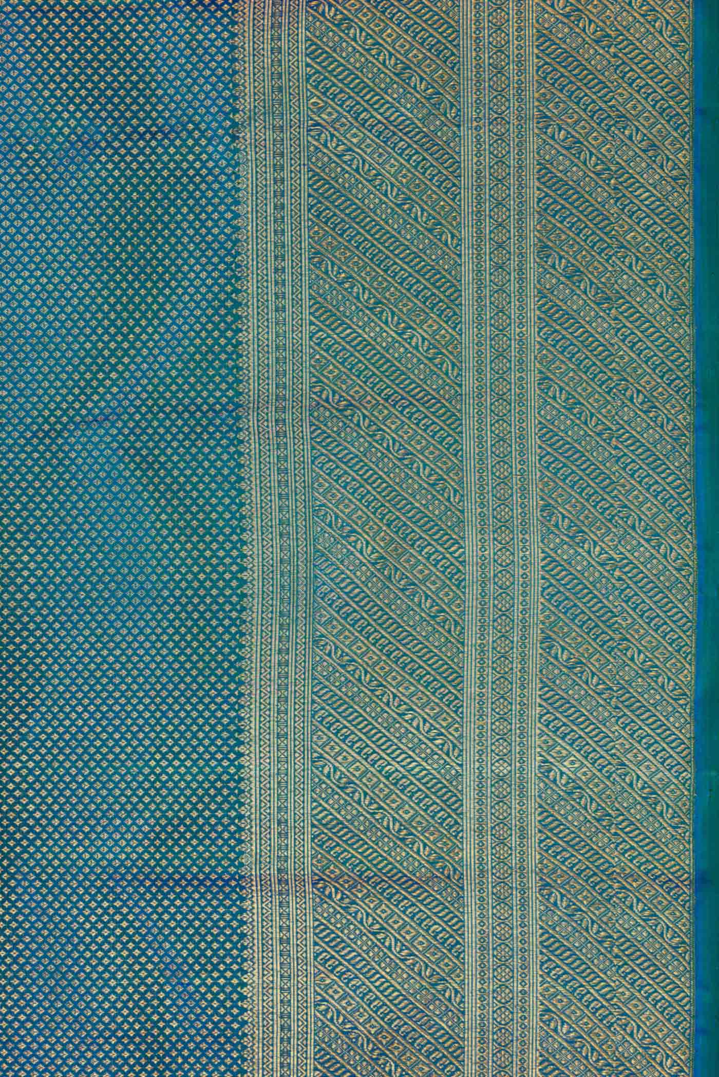 Blue Kanchipuram Silk Saree - Image 3
