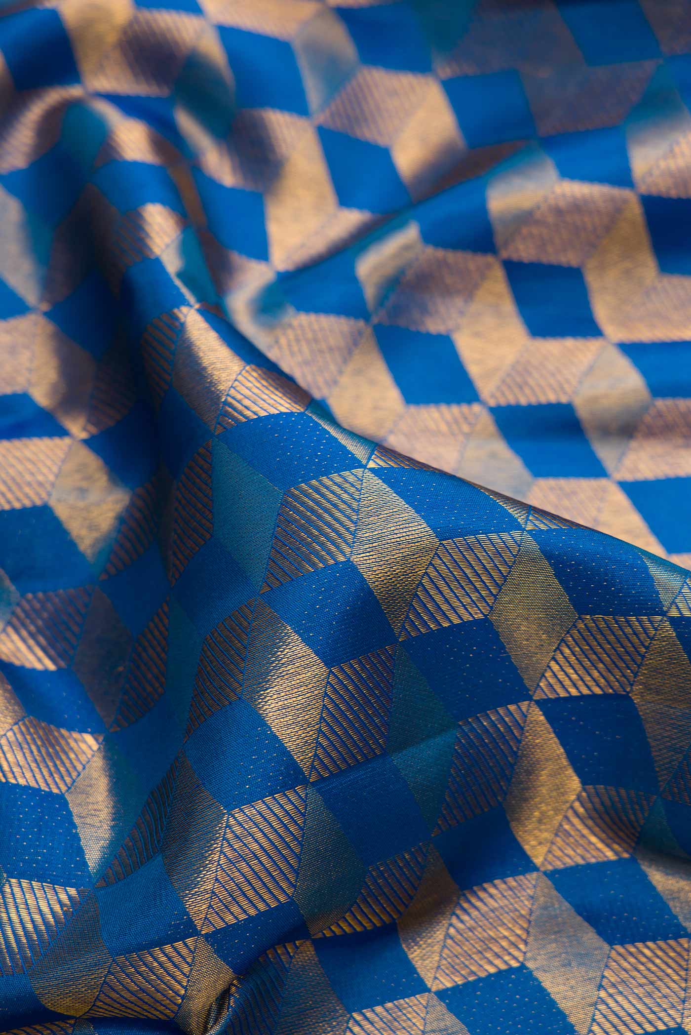 Royal Blue Kanchipuram Silk Saree - Image 2
